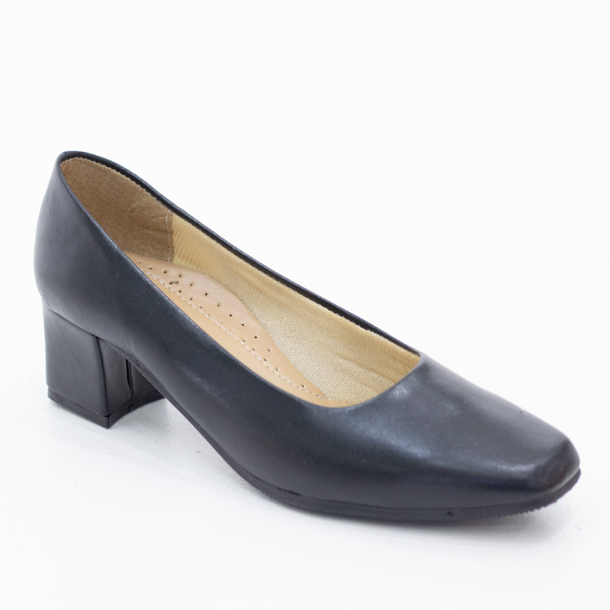 Local basic comfort 5.5cm heel court shoe ideal for school & work