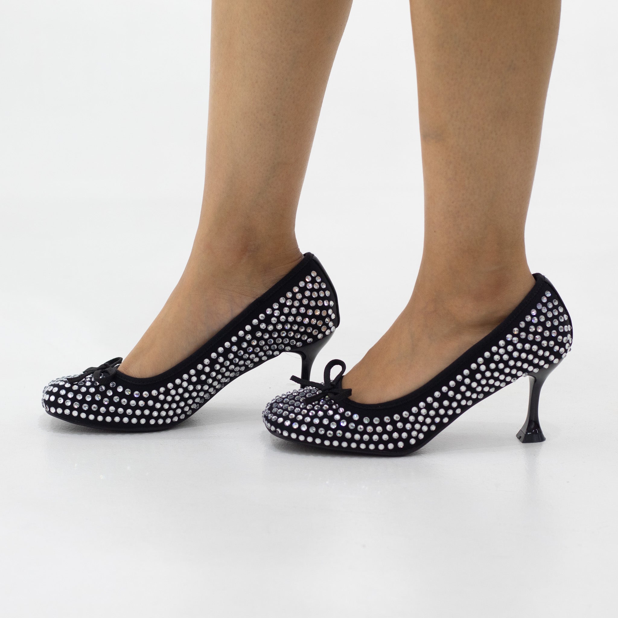 Agneta satin glamorous rhinestone adorned 7cm heel court