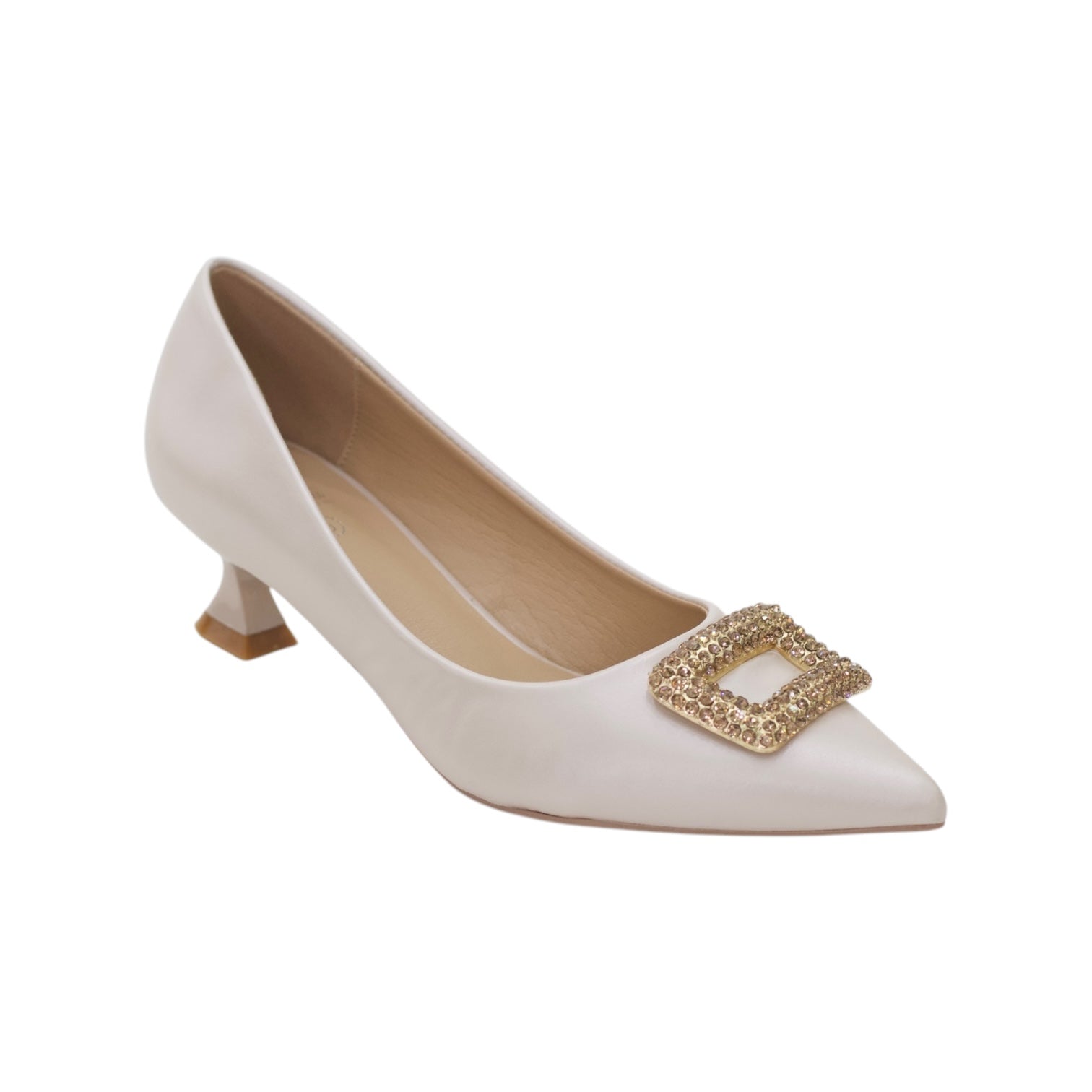 Maura 4.5cm kitten heel court shoes with a reg crystal-embellished trim