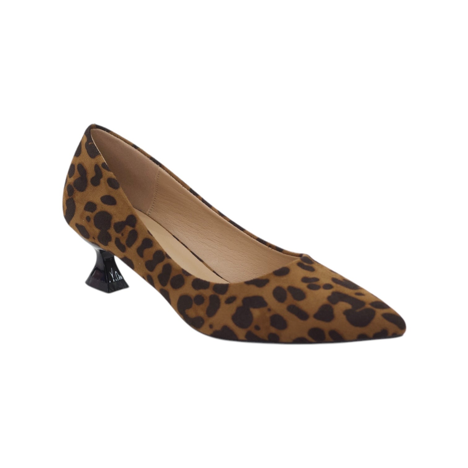 Mavis 4.5cm kitten heel micro-fiber pointy court shoes
