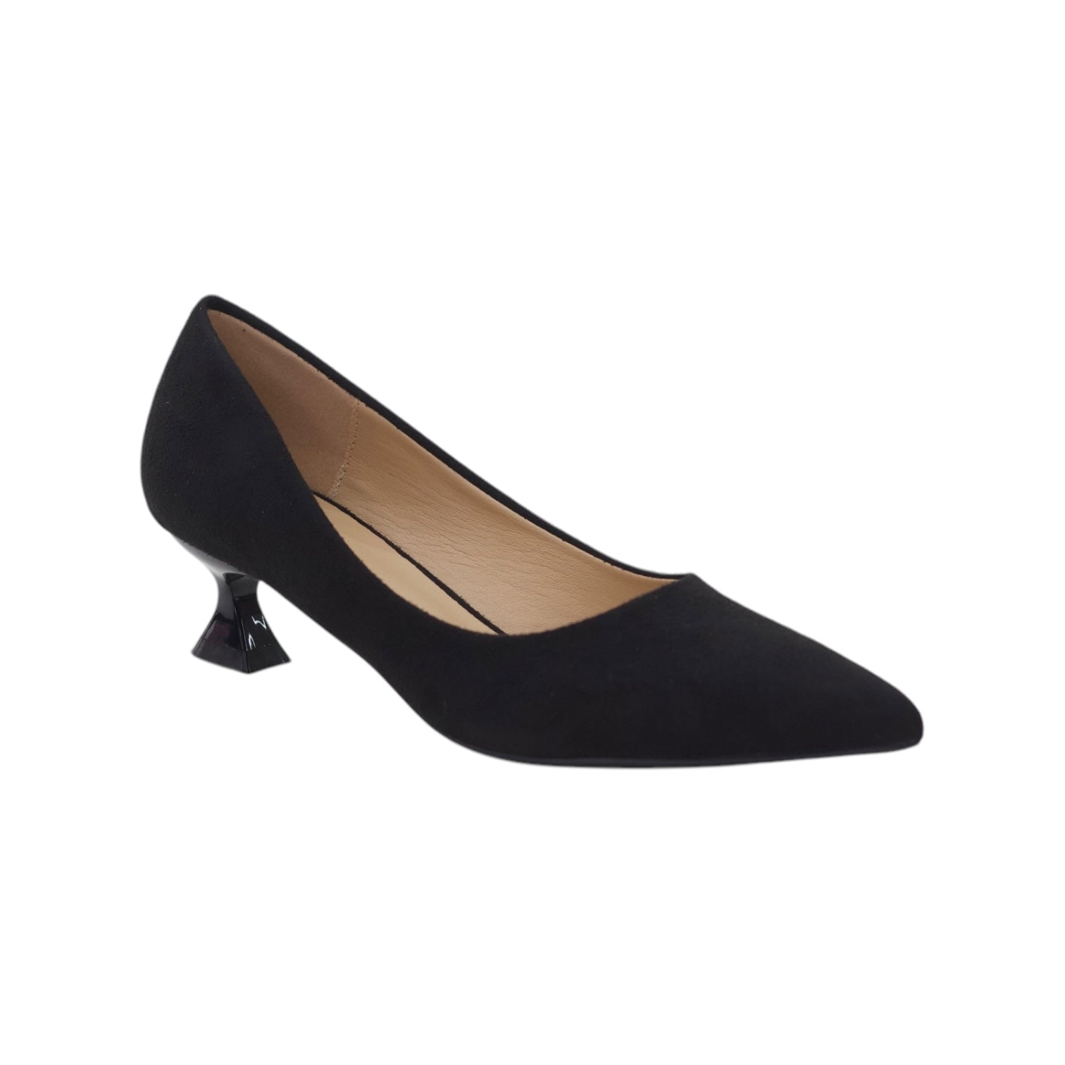 Mavis 4.5cm kitten heel micro-fiber pointy court shoes