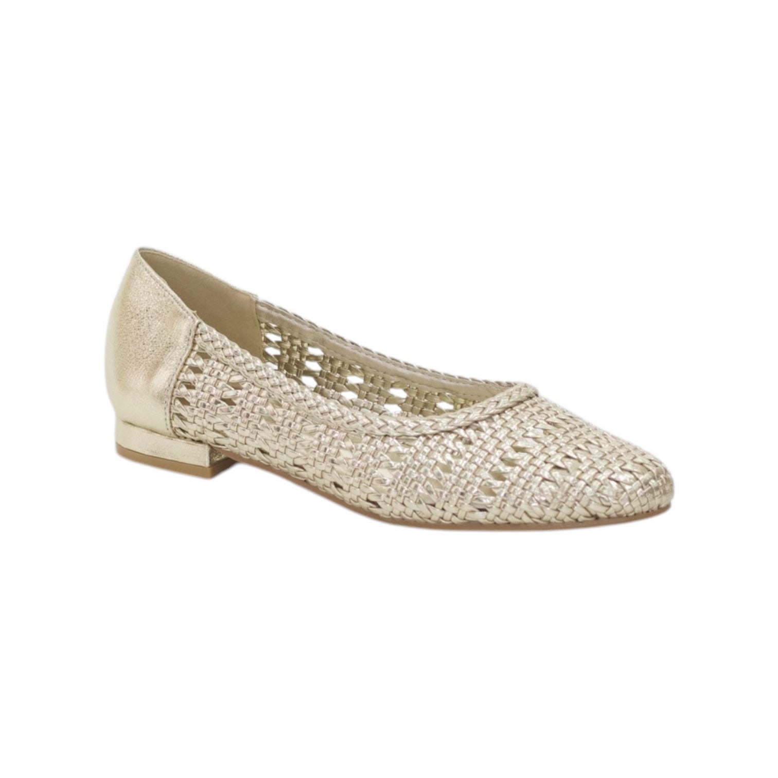Preja pleated net-designed comfort 1.5cm heel pump