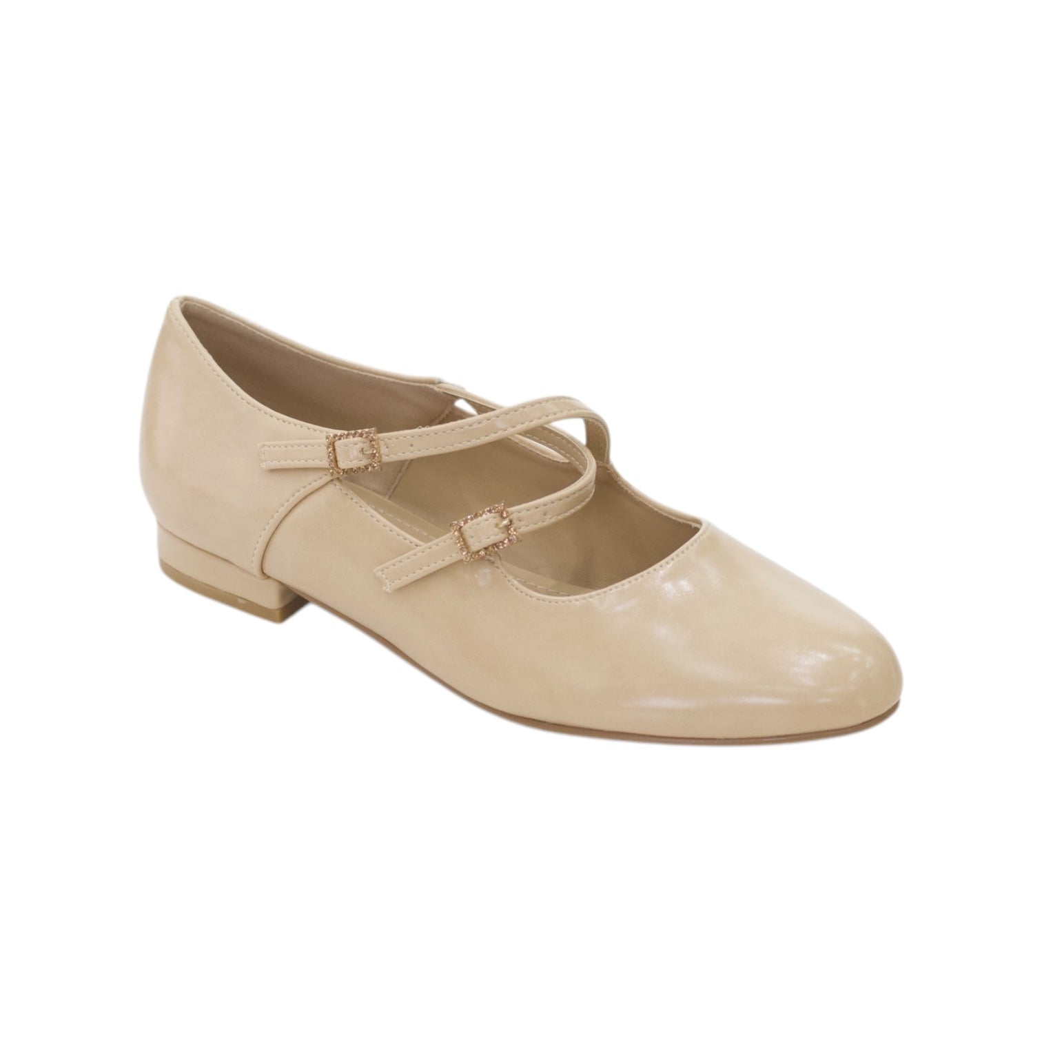 Lilja double band 1.5cm flat heel pump shoe