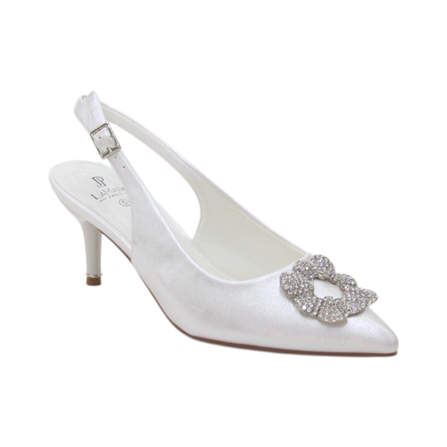 Lafia 6cm heel sling back shoe with trim