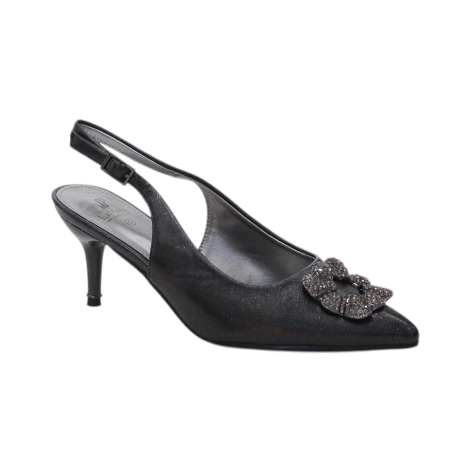 Lafia 6cm heel sling back shoe with trim