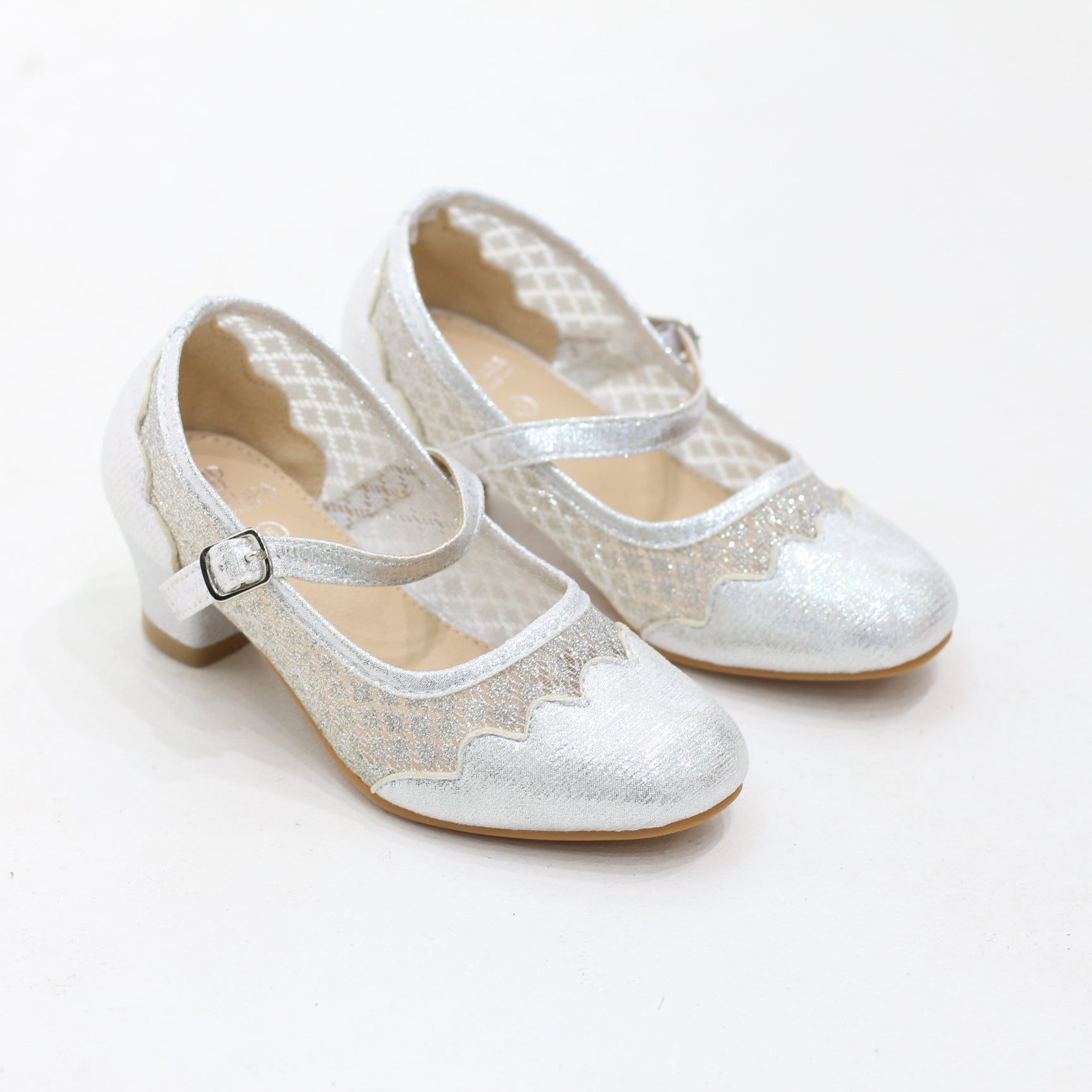 Song elegant shimmer strap infant girl pumps