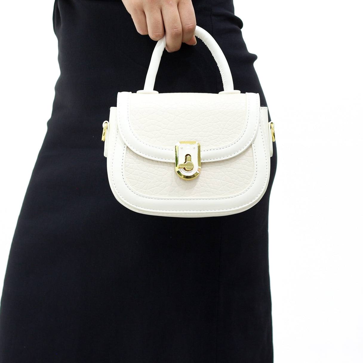 Zincite mini handbag with gold buckle