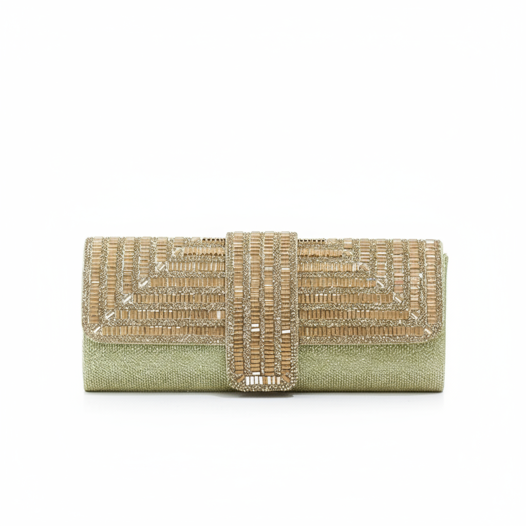 Adamite sparkly evening clutch bag