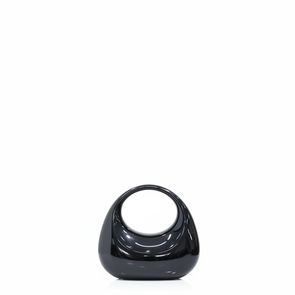 Bornite oval evening bag with top handle