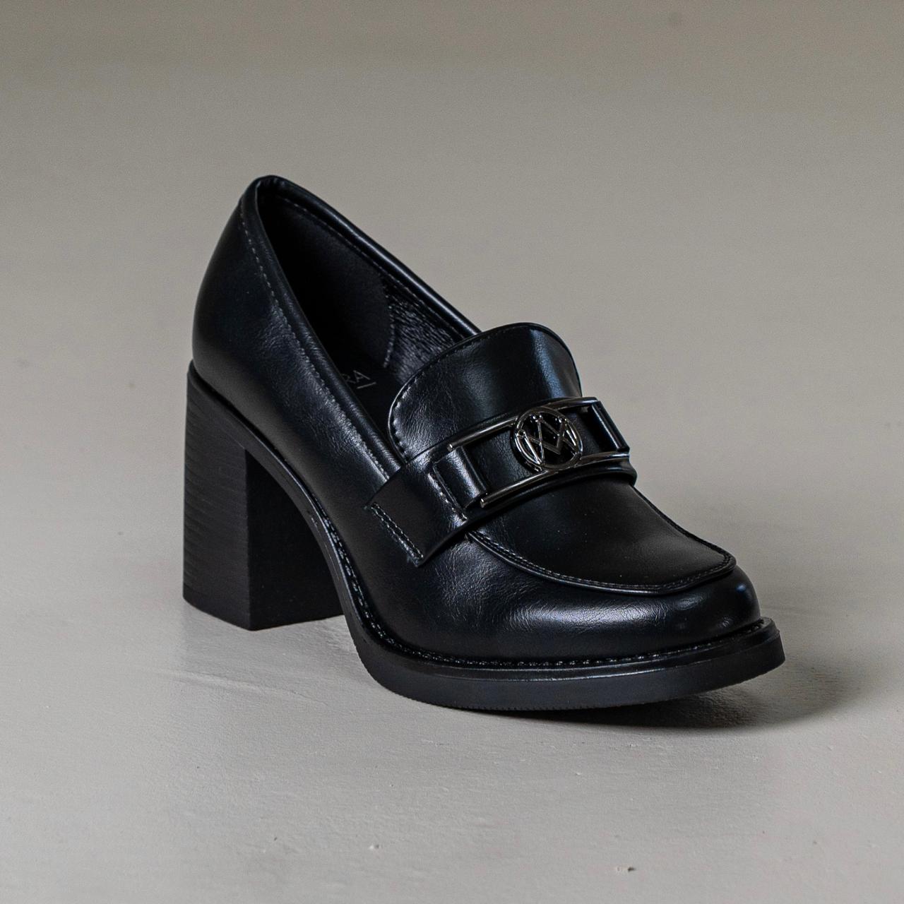 Lanomi Chunky platform loafer with block heel and buckle detail