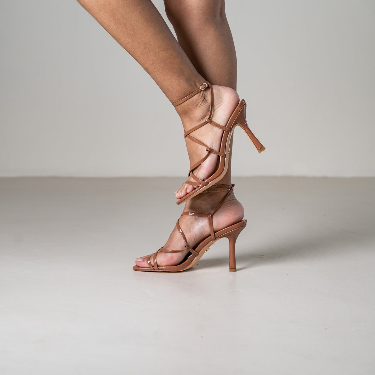 Asiana strappy gladiator sandal with block 8cm high heel