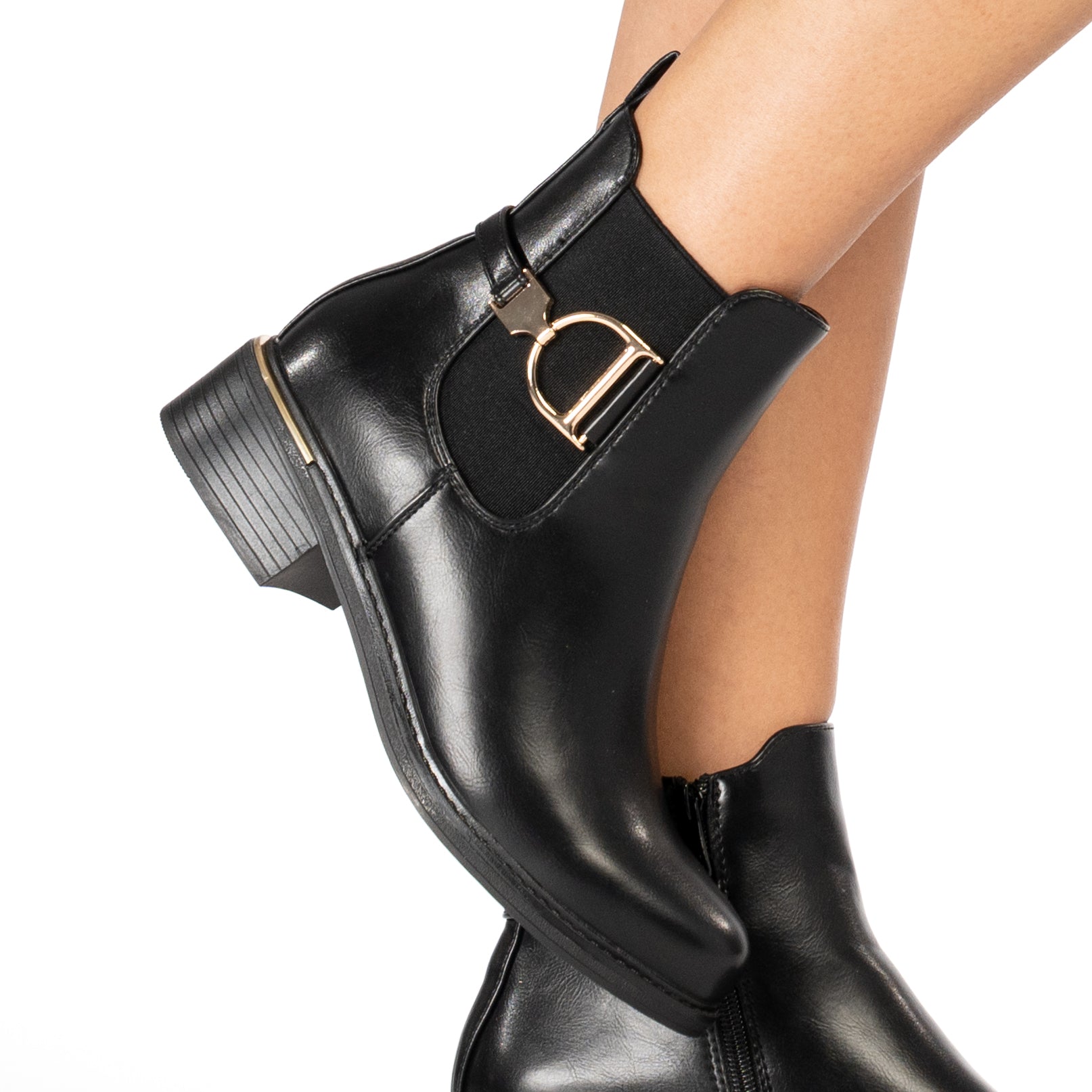 Zalina women's Chunky platform lace-up ankle boot with side zipper