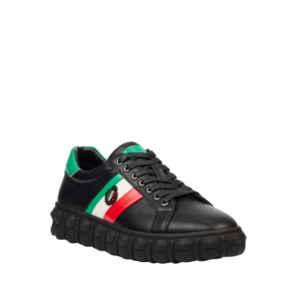 Mazerata Pigale14 faux wax men’s sneakers