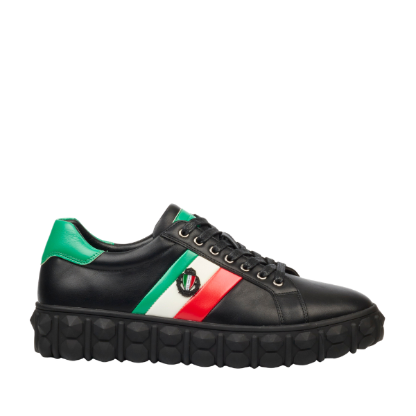 Mazerata Pigale14 faux wax men’s sneakers
