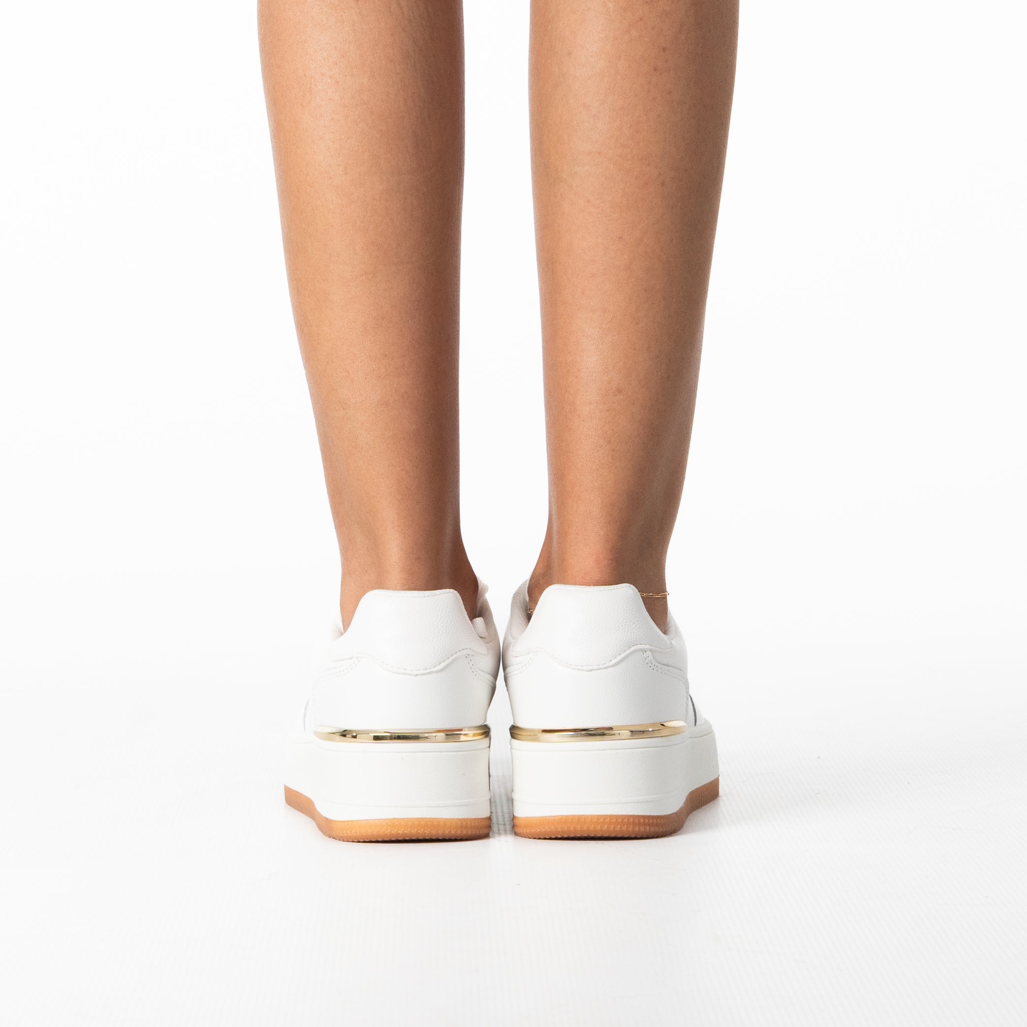 Margot women's sleek sneaker with gold accent detail