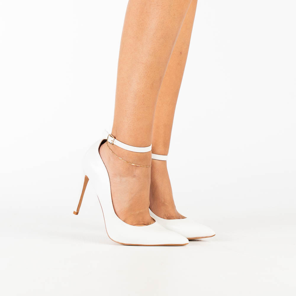 Komi women's elegant pointed ankle-strap stiletto heels