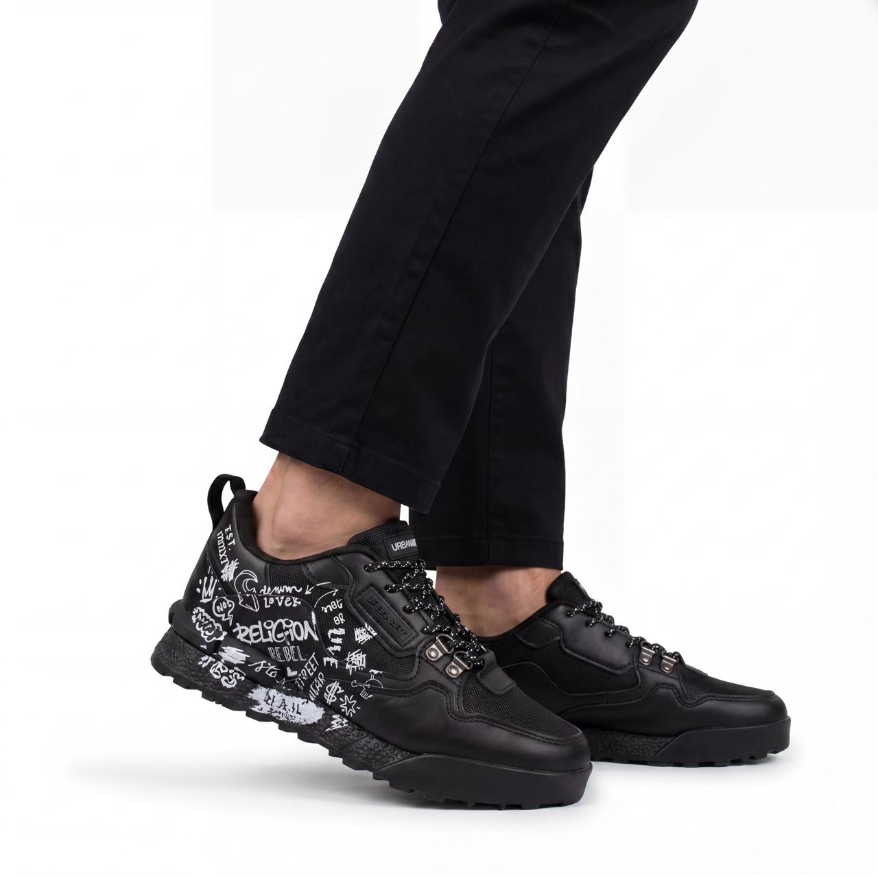 Urbanart Play1 print black men’s sneakers