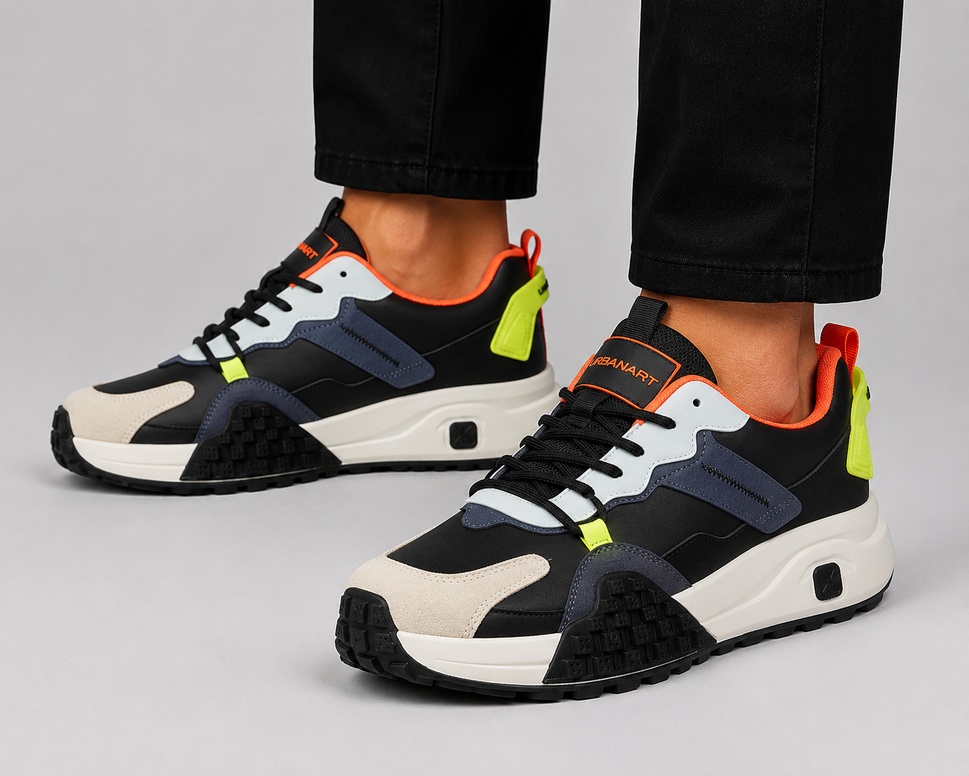 Urbanart Redo 4 faux nubuck / faux wax navy men’s sneakers