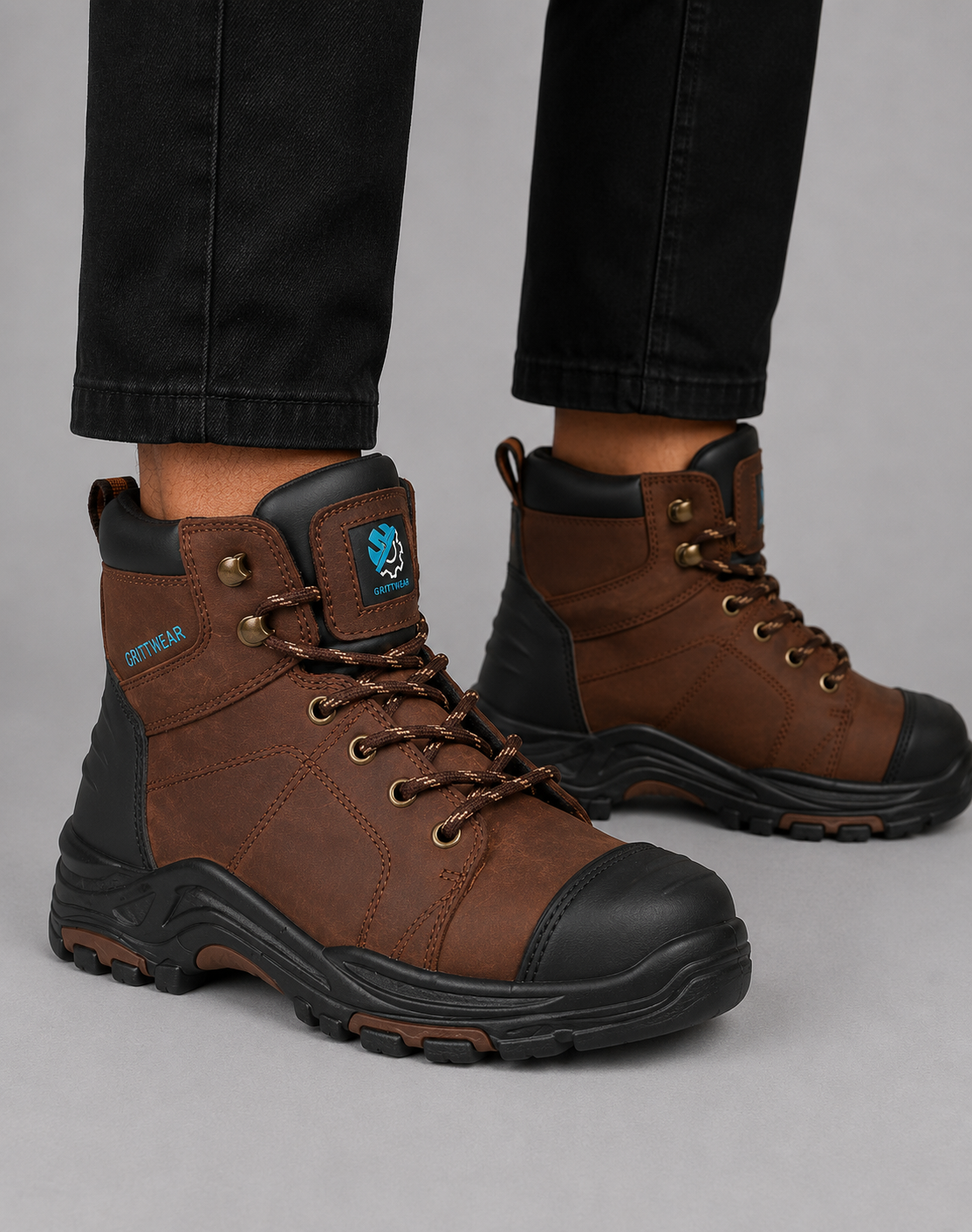 Grittwear Flint S3 crazy horse leather boots with protective toe