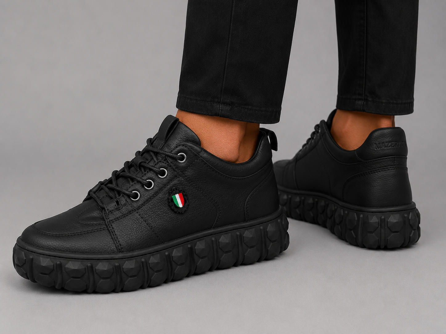 Mazerata Pigale1 faux nubuck men’s sneakers
