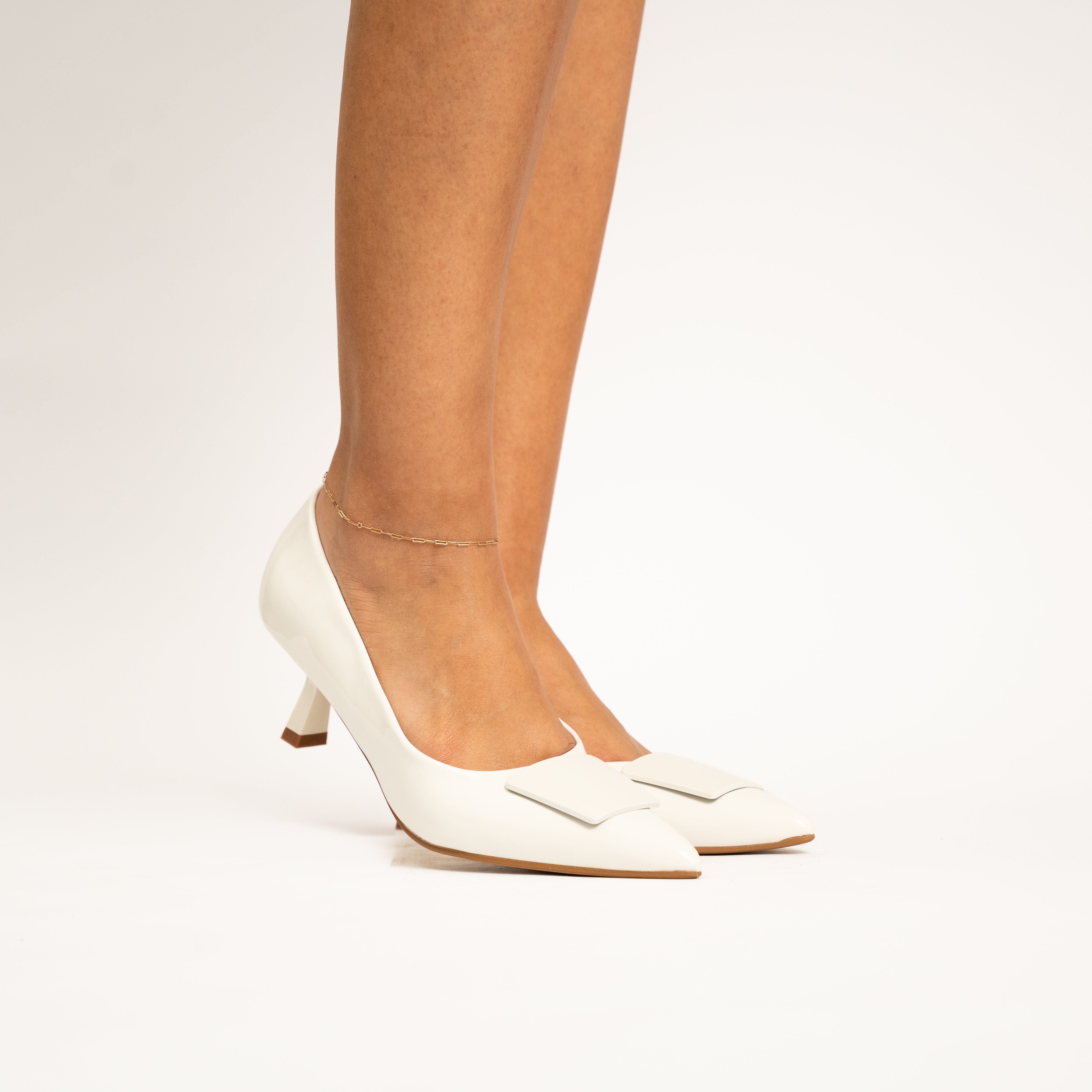 Kinely women elegant slender flared mid-height heel