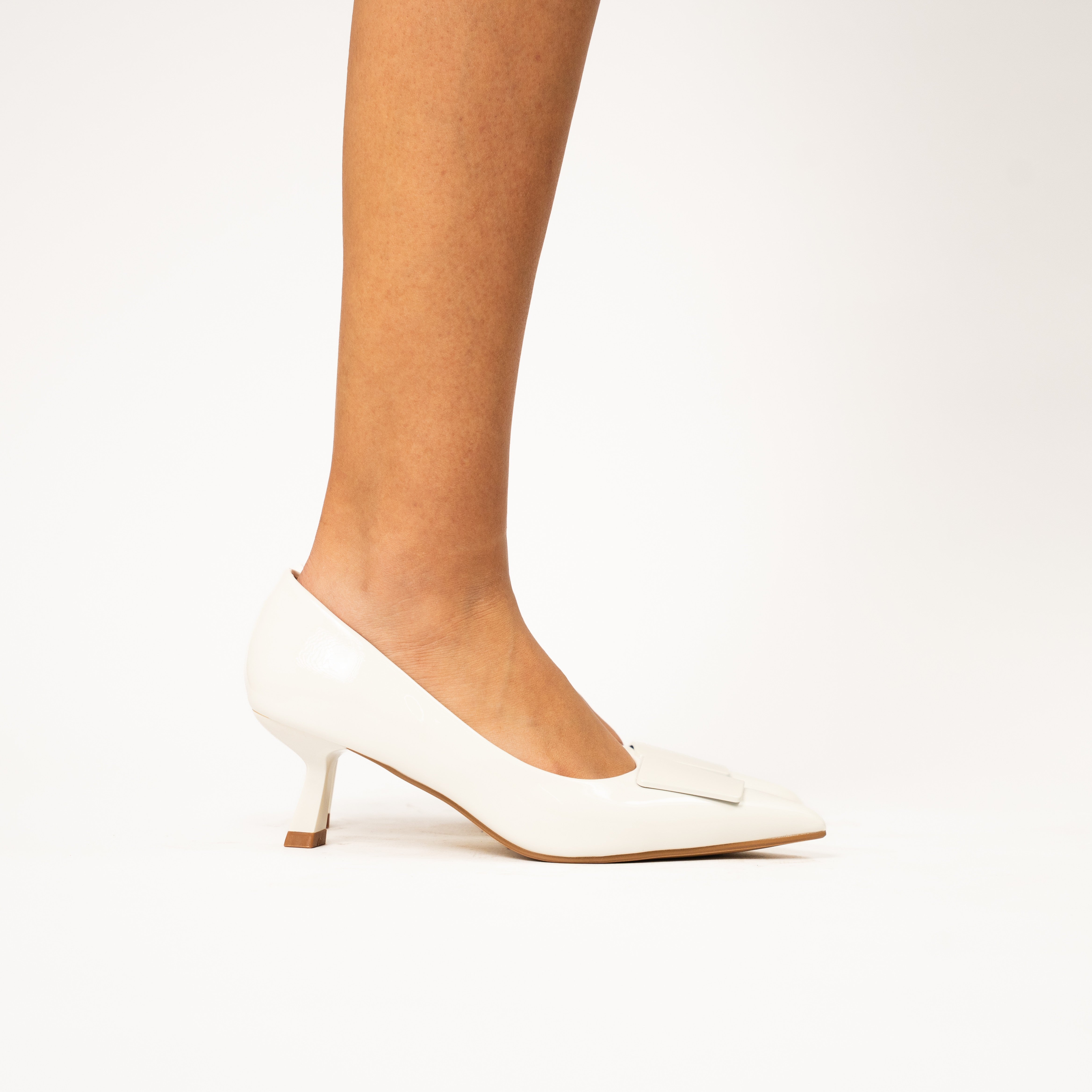 Kinely women elegant slender flared mid-height heel