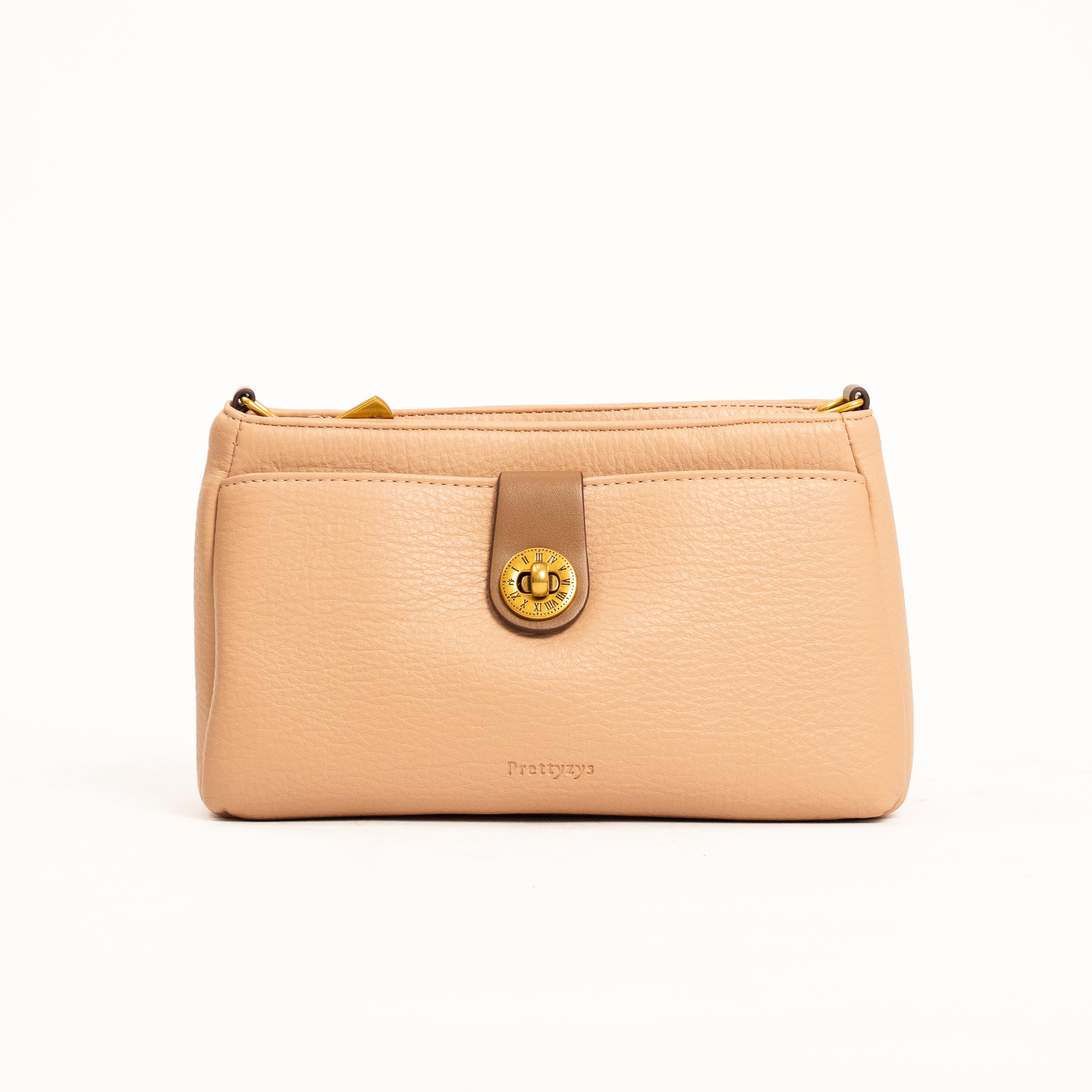 Hazel classic pebbled shoulder bag with vintag