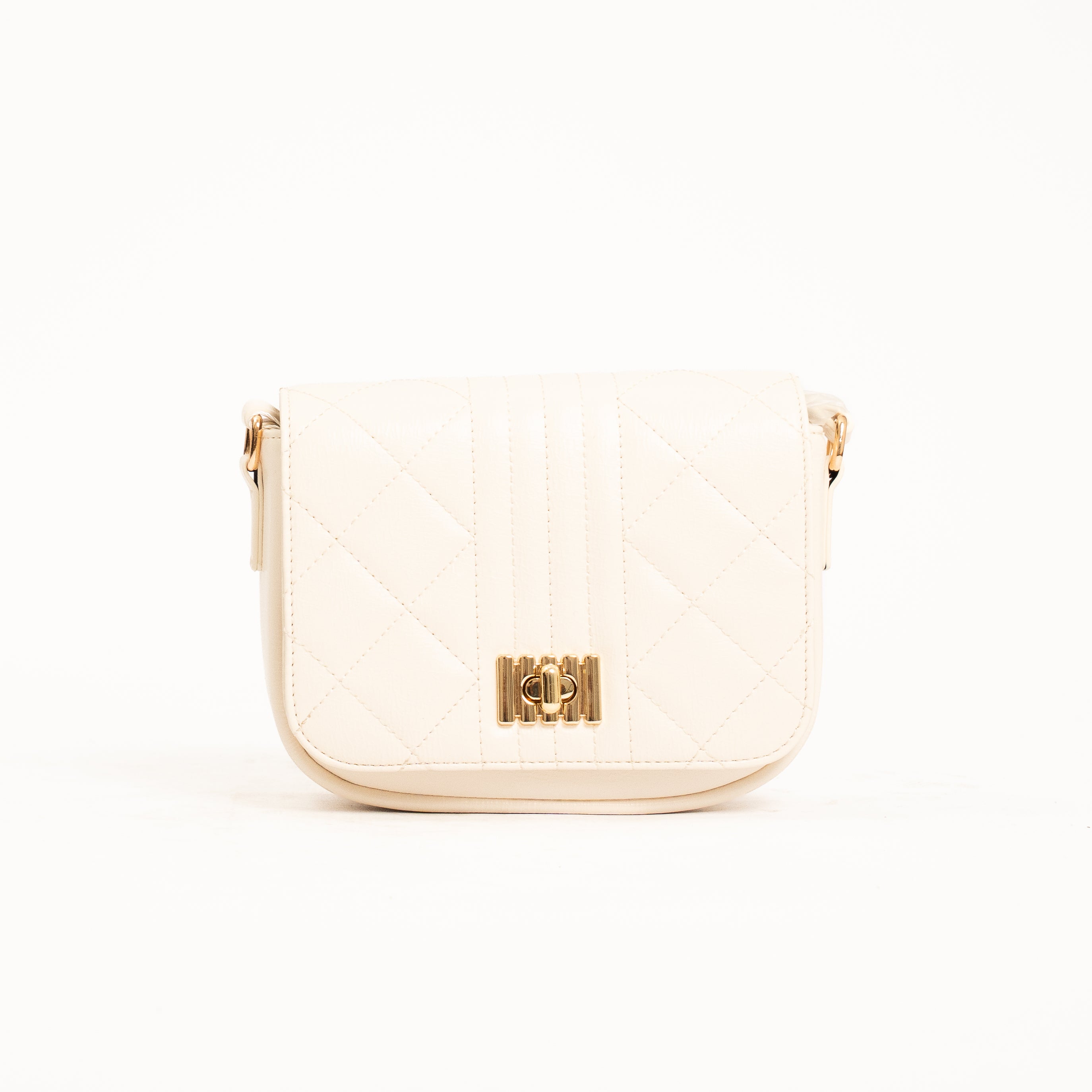Maelis Elegant quilted crossbody handbag with gold-tone clasp detail