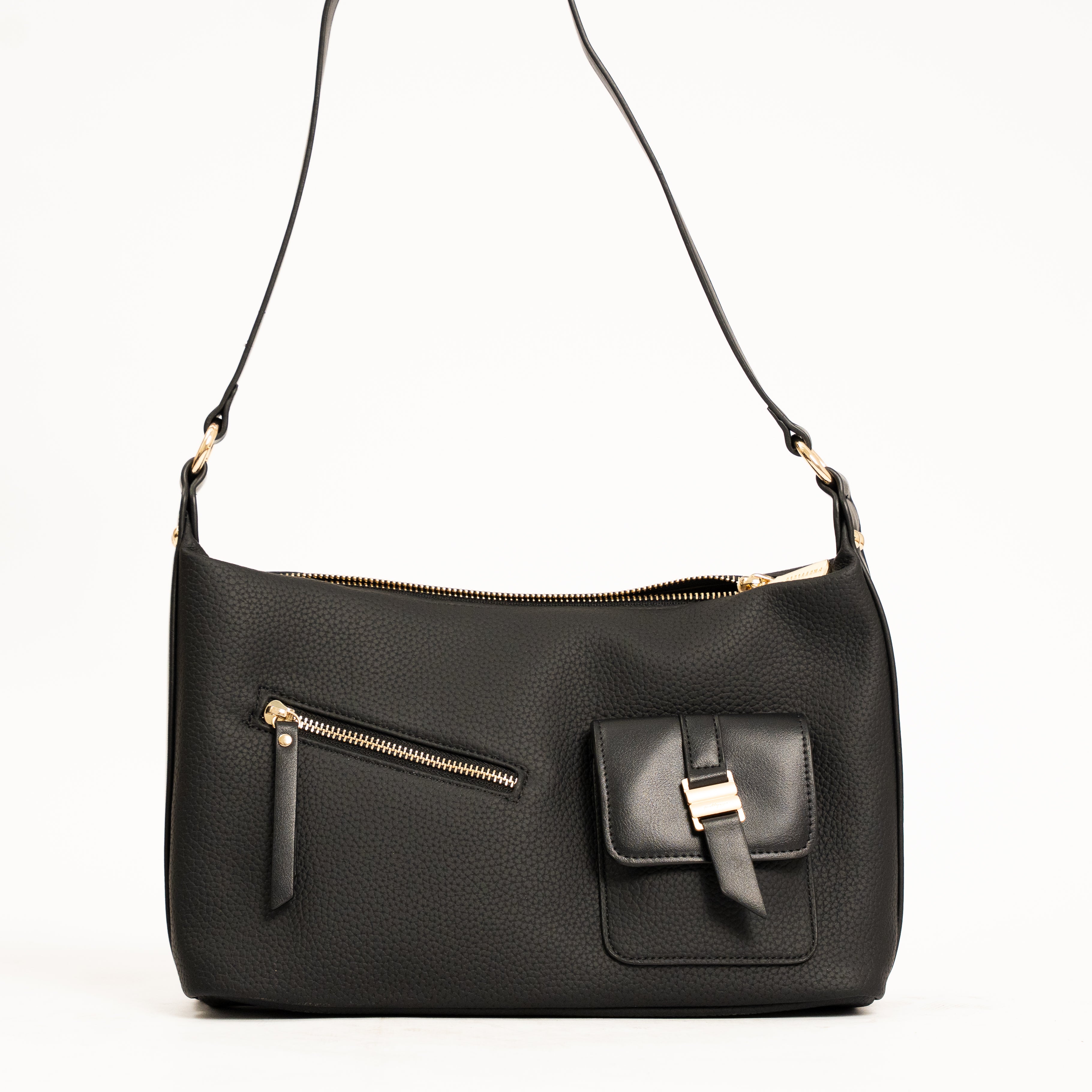 Nova elegant textured tote bag with front pocket accent