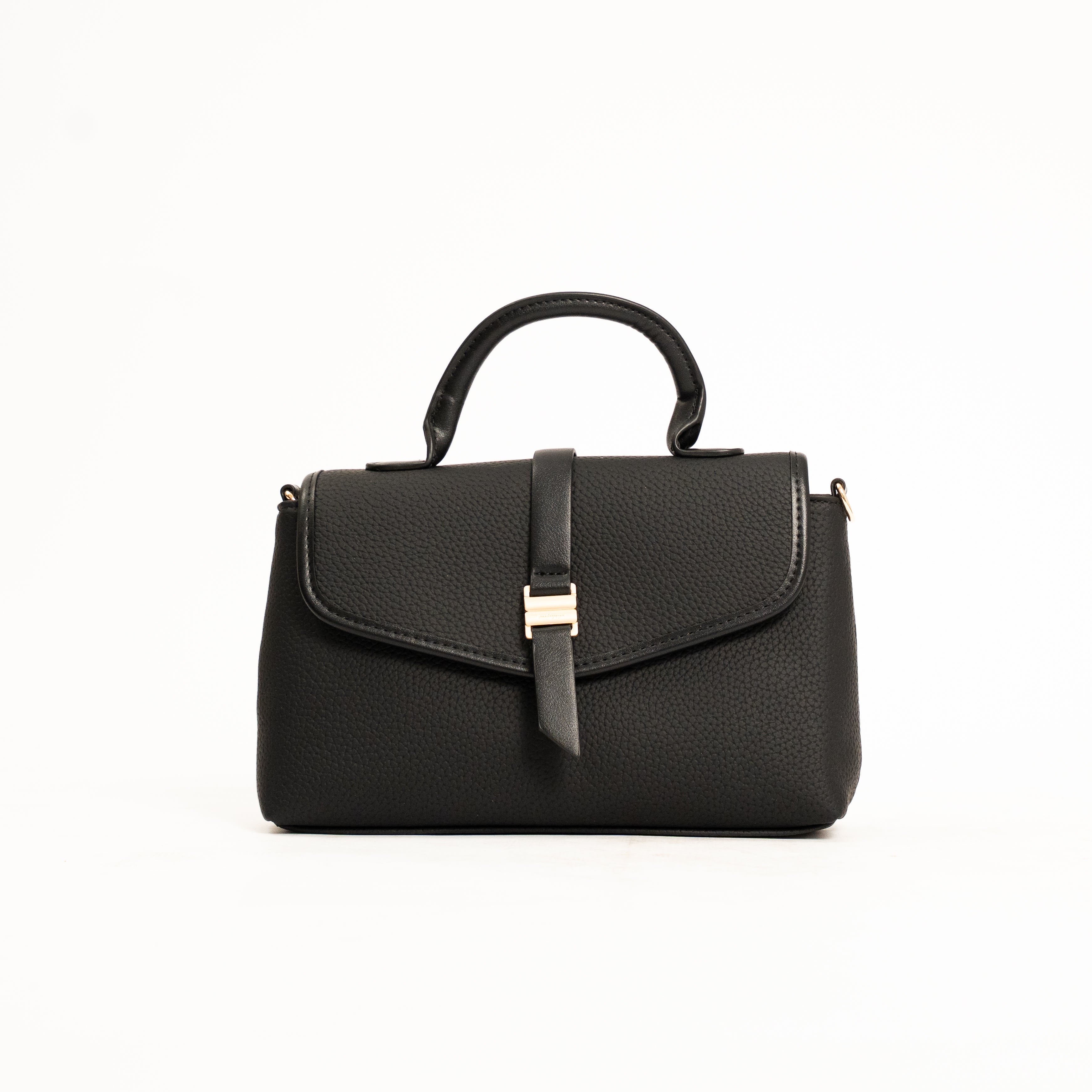 Oxfort elegant textured crossbody handbag with gold accent clasp