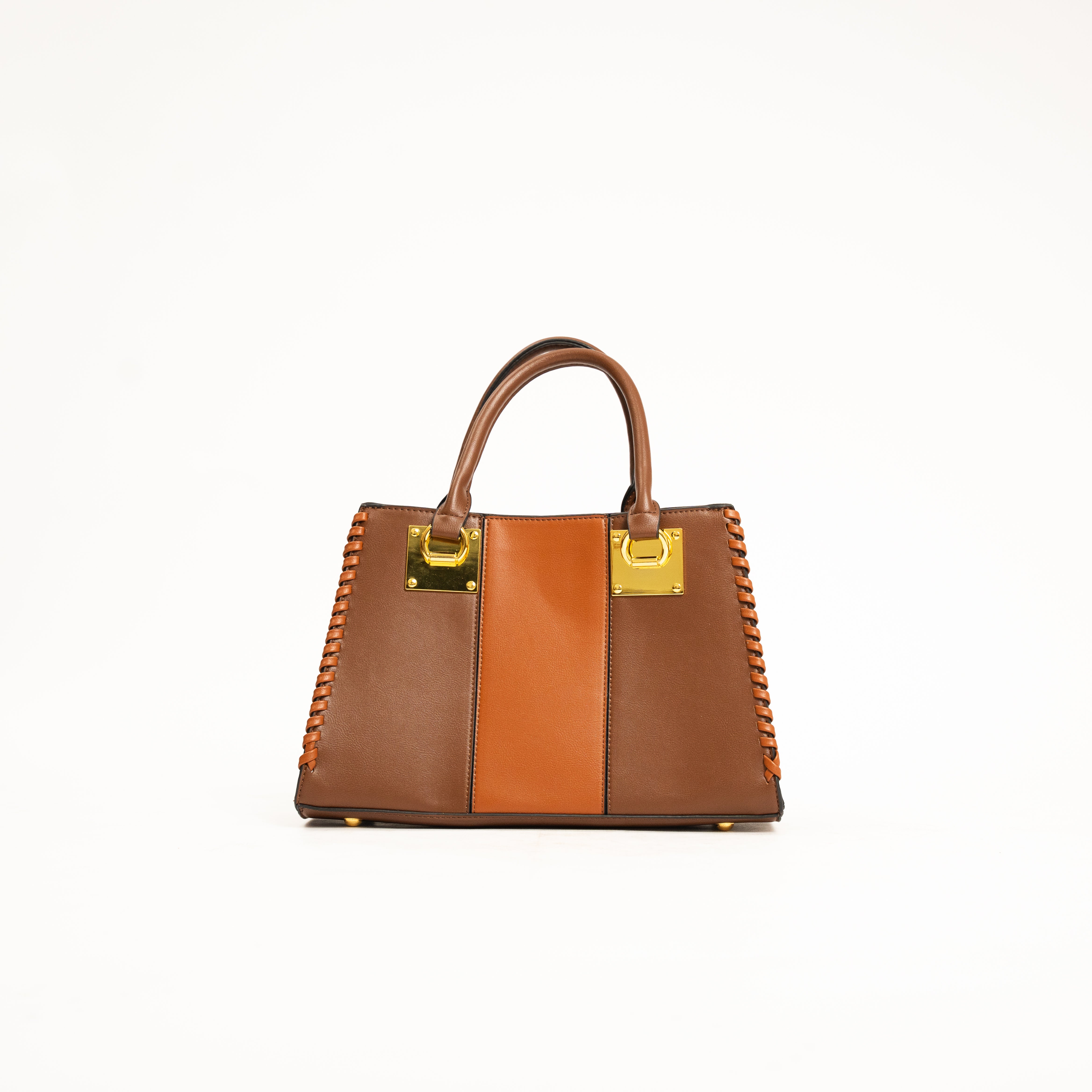 Ravelle classic structured top-handle satchel with crossbody strap