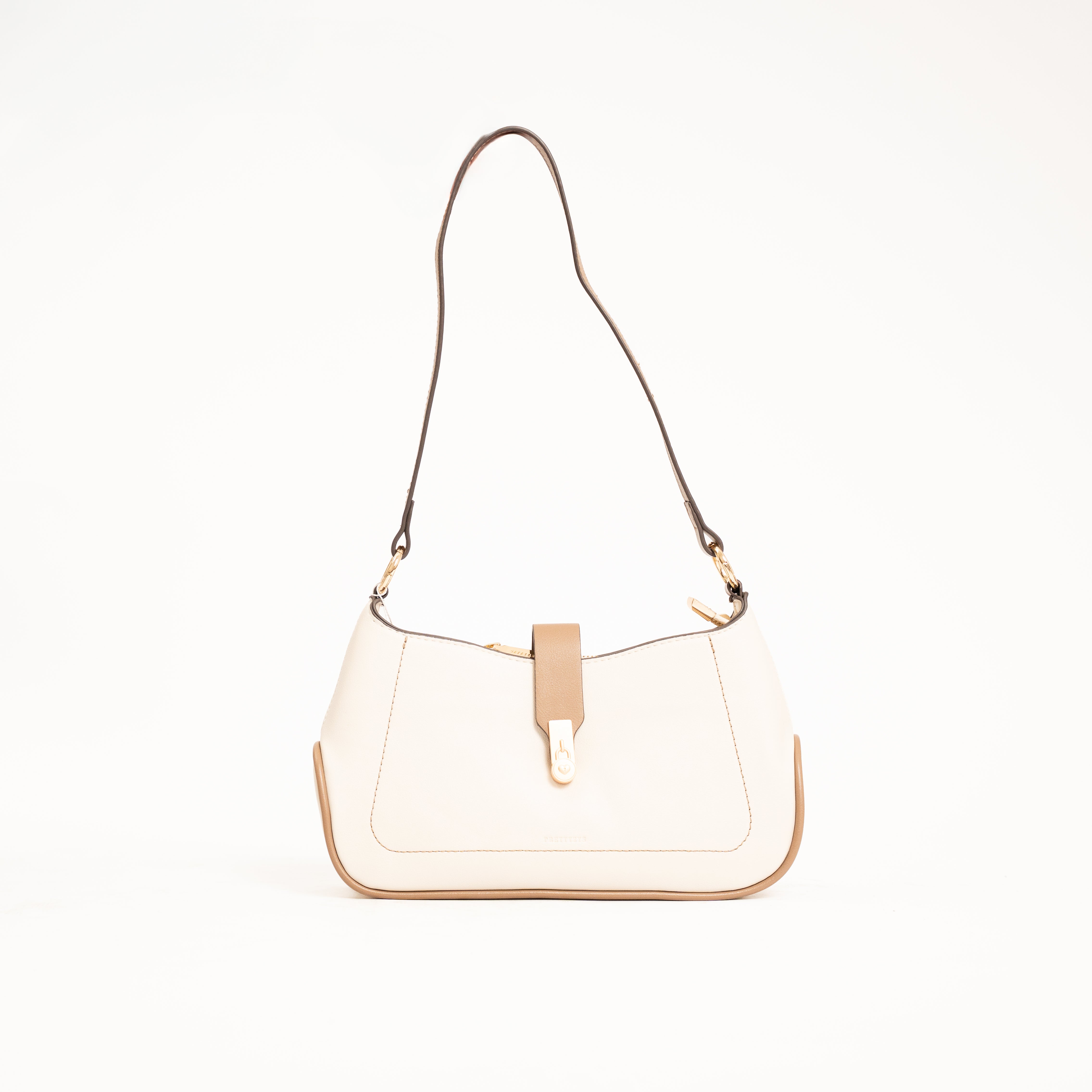 Zelie elegant buckle shoulder bag with sleek design
