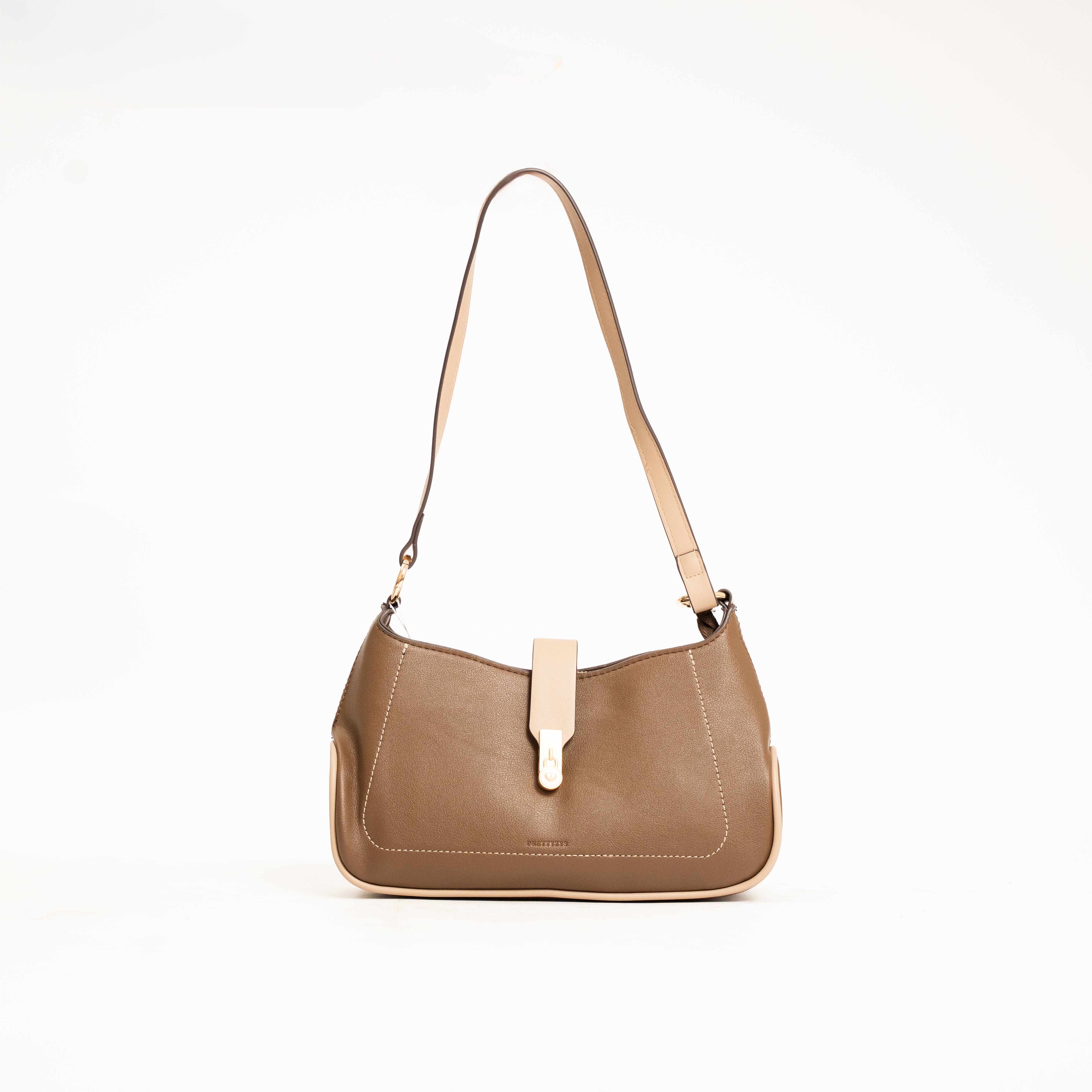 Zelie elegant buckle shoulder bag with sleek design