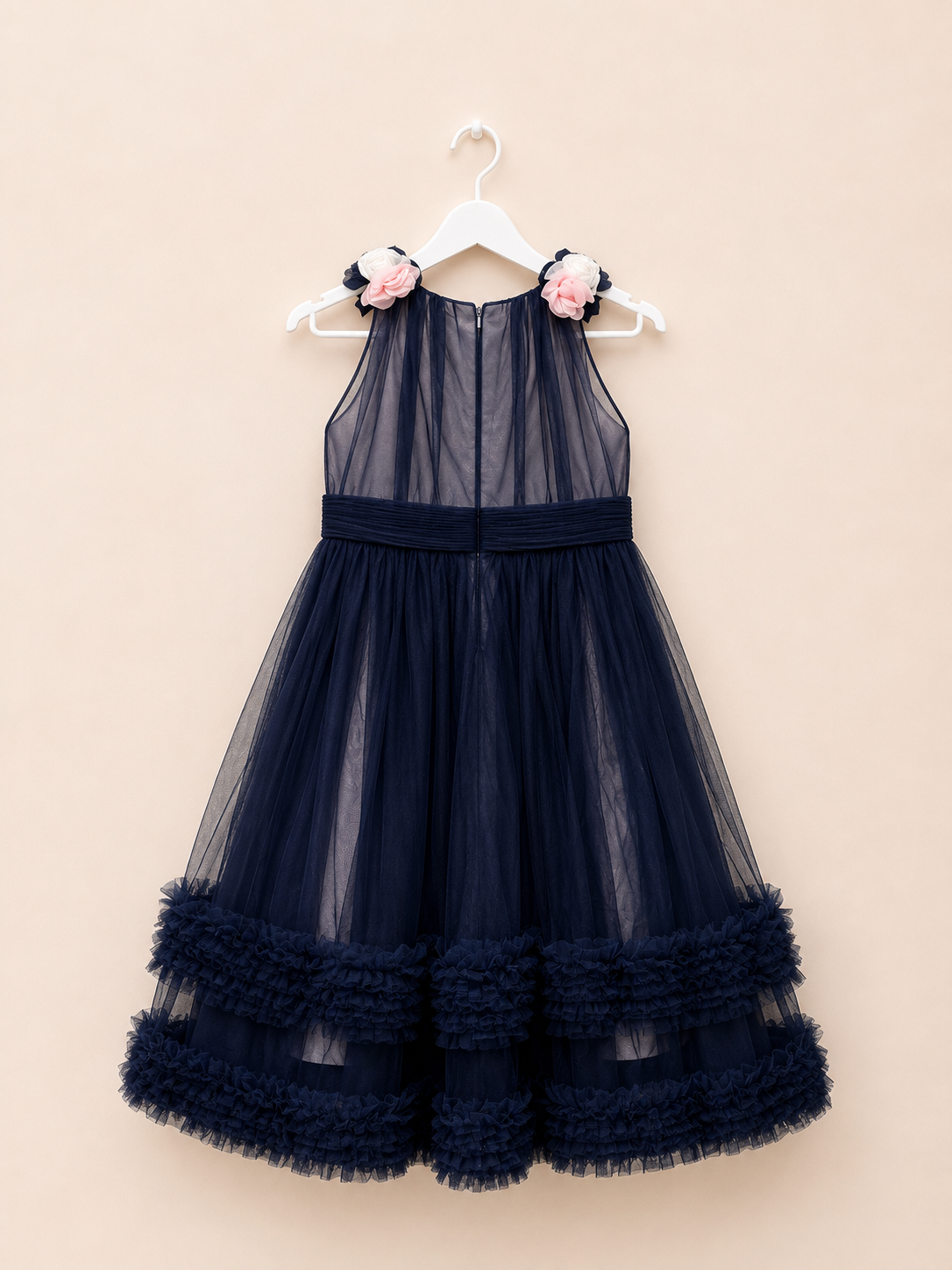 Blossom girls Tulle Dress Navy