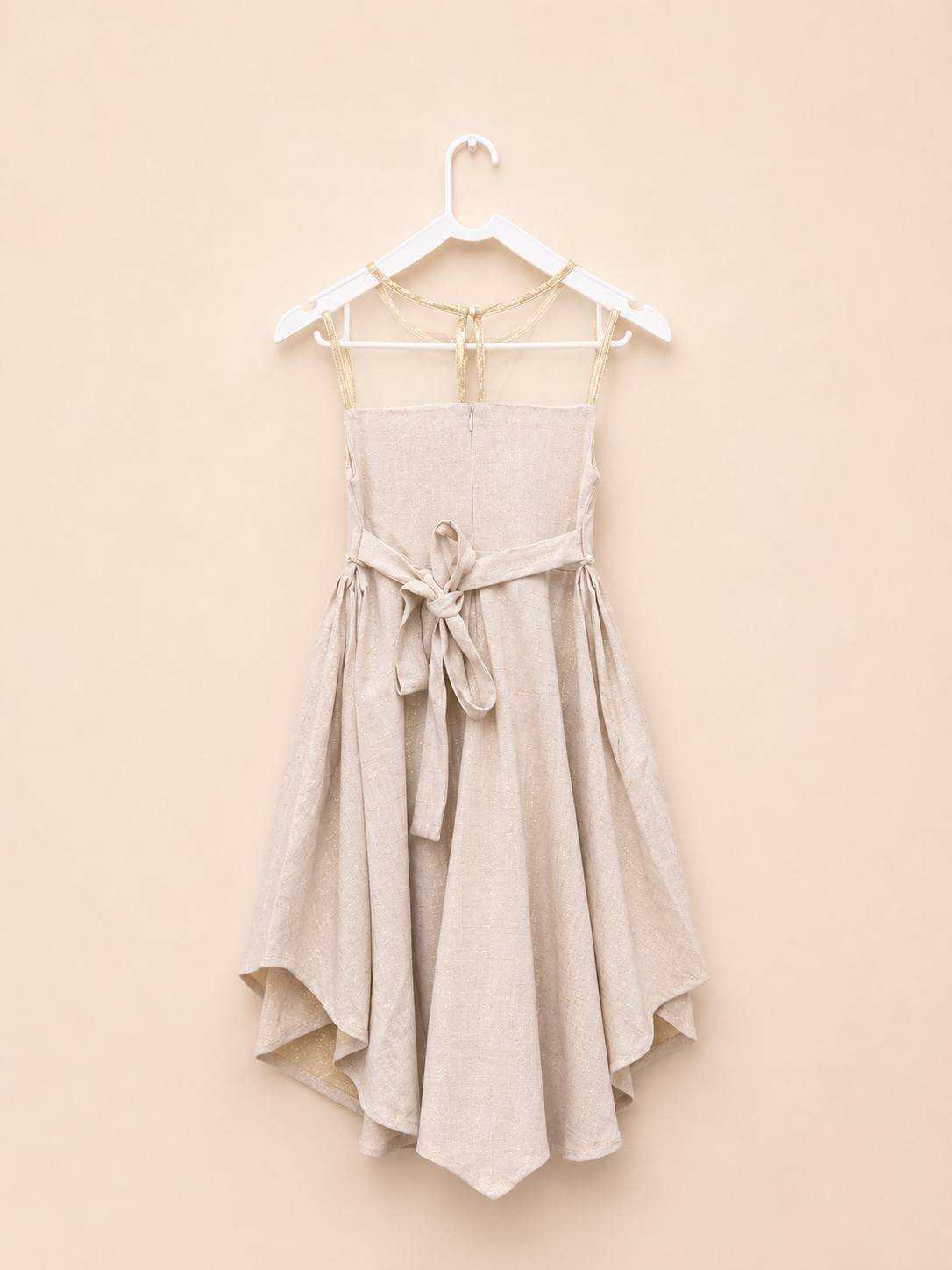 Elara girls Blossom Dress Beige