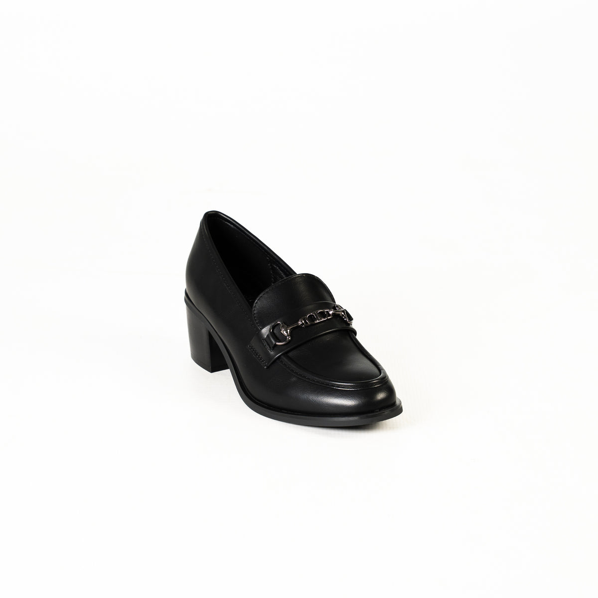 Zura women's block heel buckle detail loafer shoes