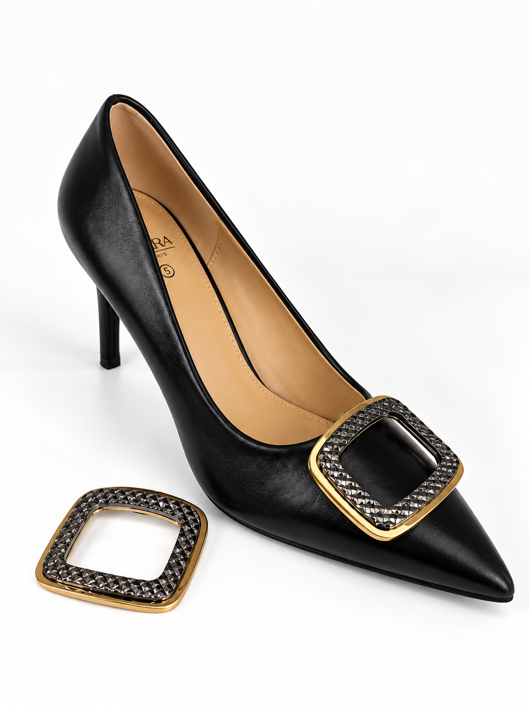 TRIM04 Elegant Rhinestone Shoe Buckle Accessories 2-Piece Set