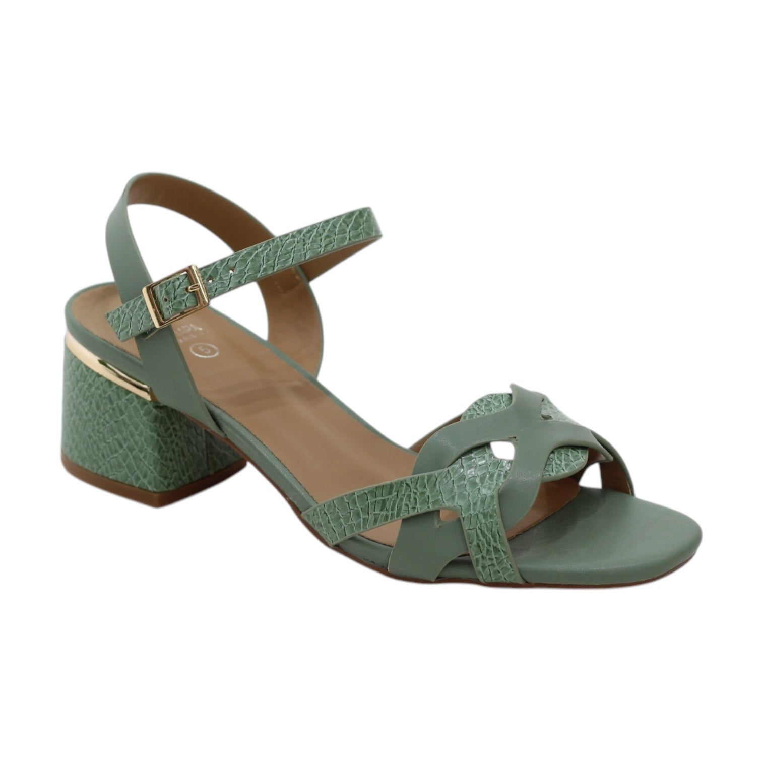 Denize one band ankle strap on 5cm heel sandal