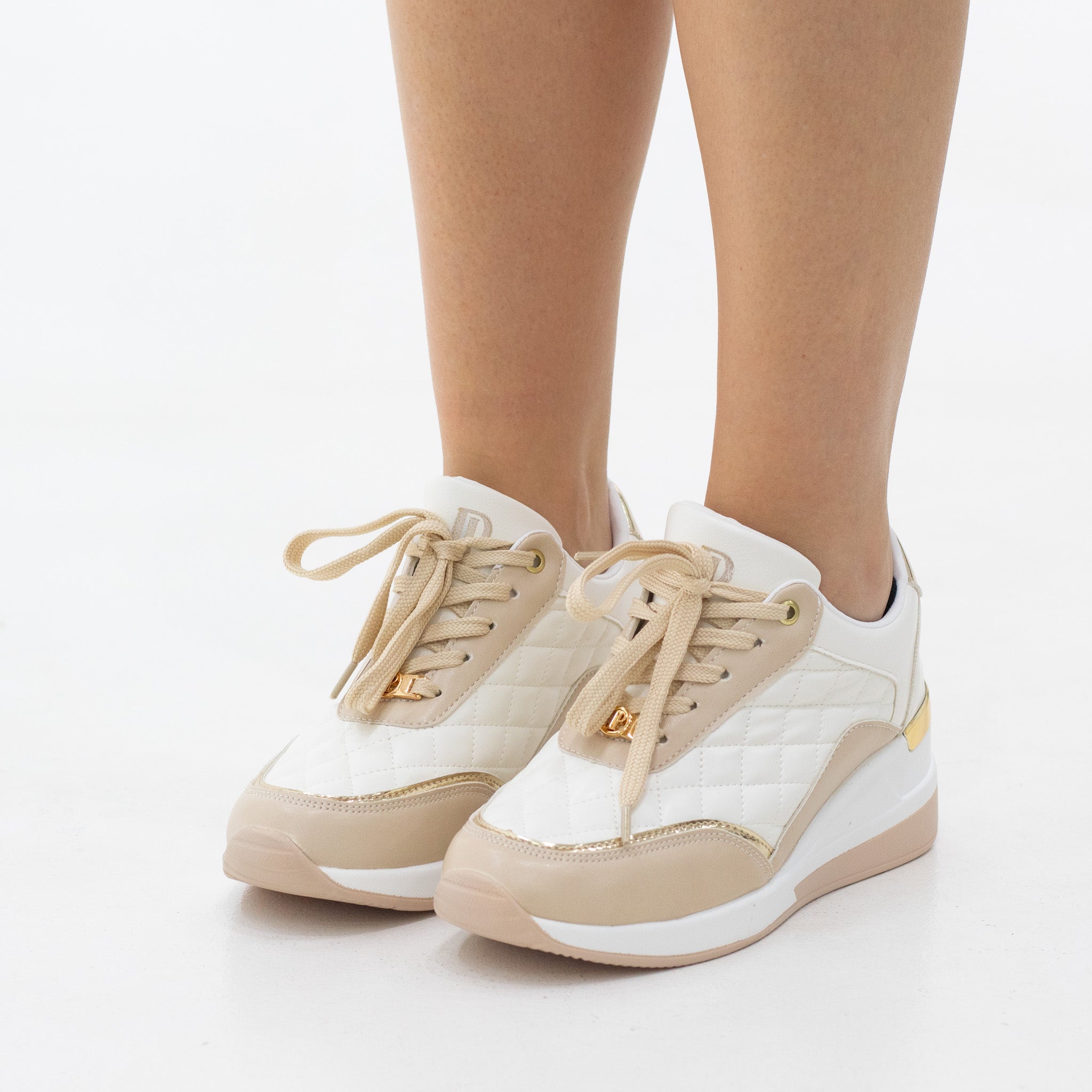 Agueda weaved embroidered lace-up sneaker