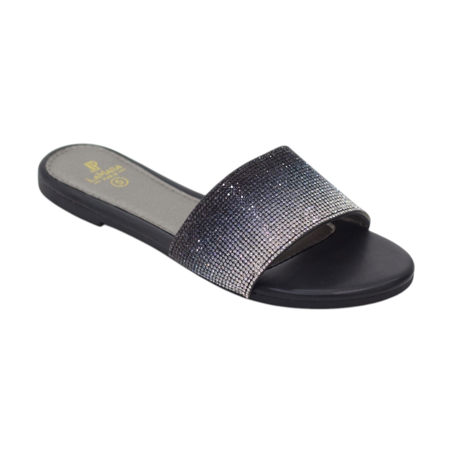 Menbur flat 2-toned diamante detailed slide