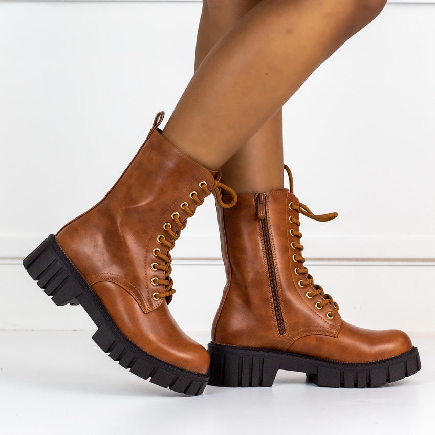 Jill lace up 880819 ankle boot tan