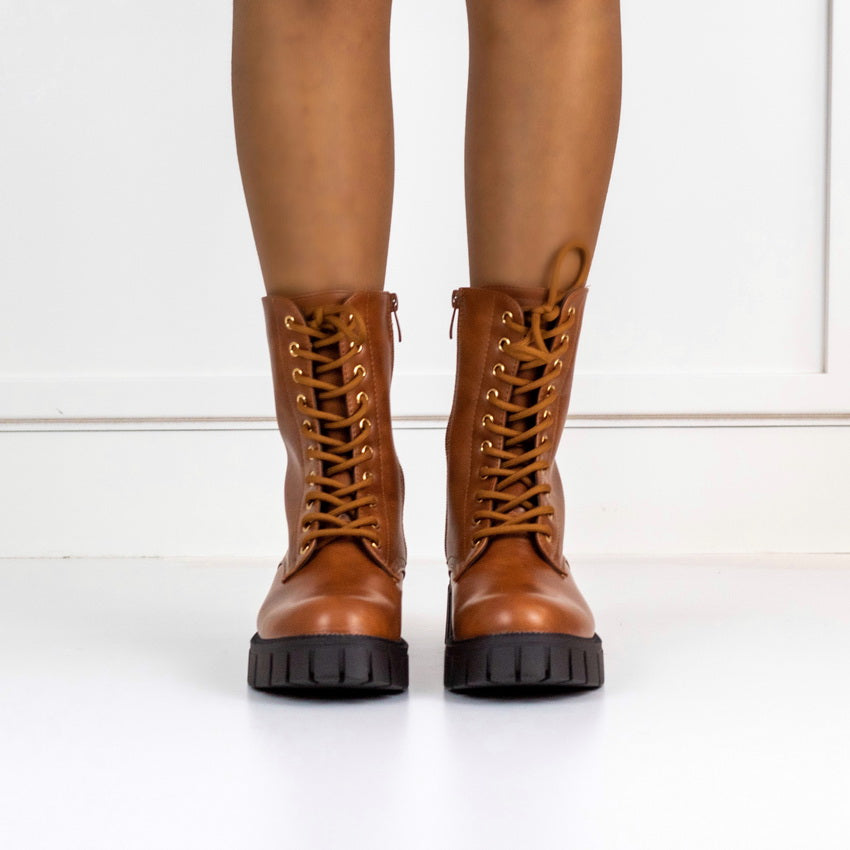 Jill lace up 880819 ankle boot tan