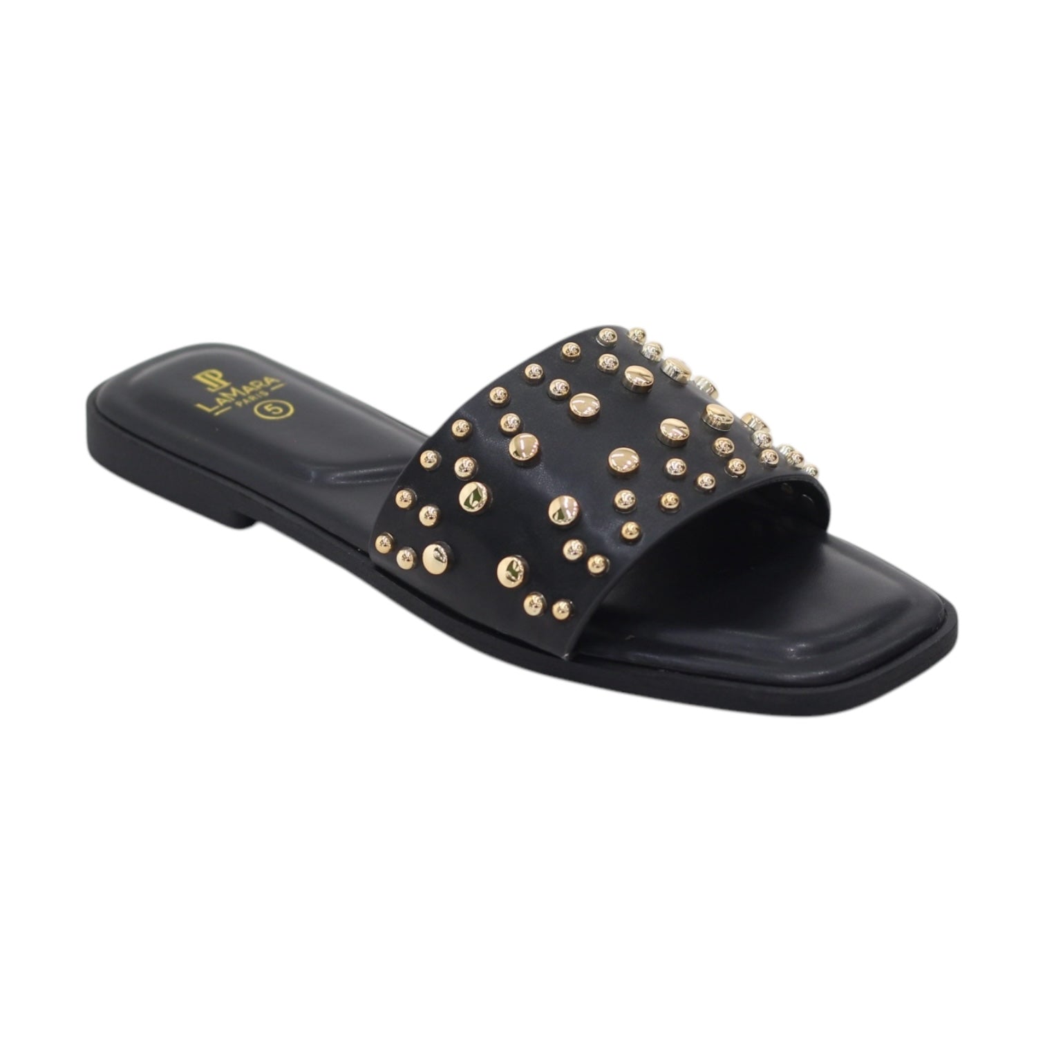 Stud one band studded slide on a flat unit