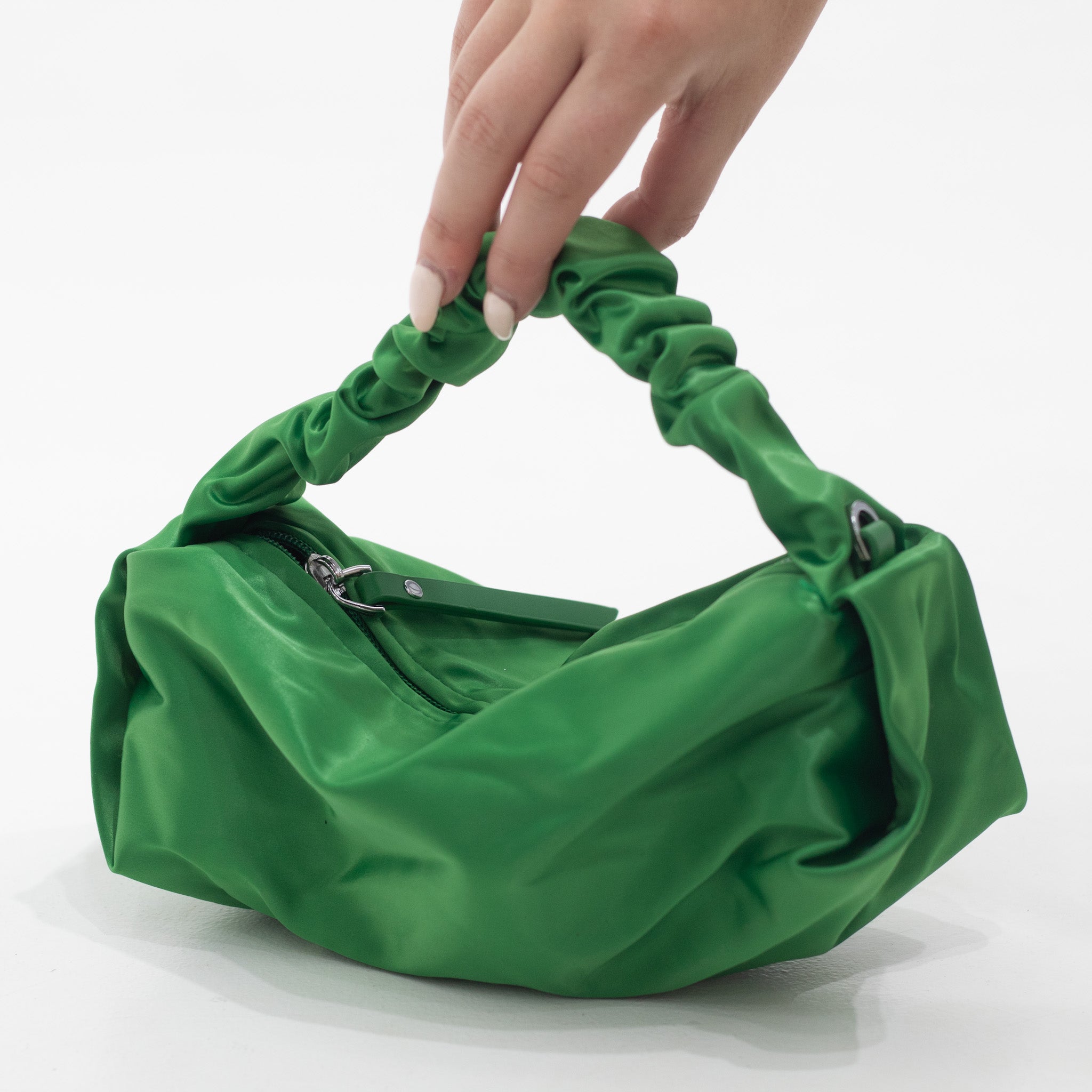 Adina silky mini bag green