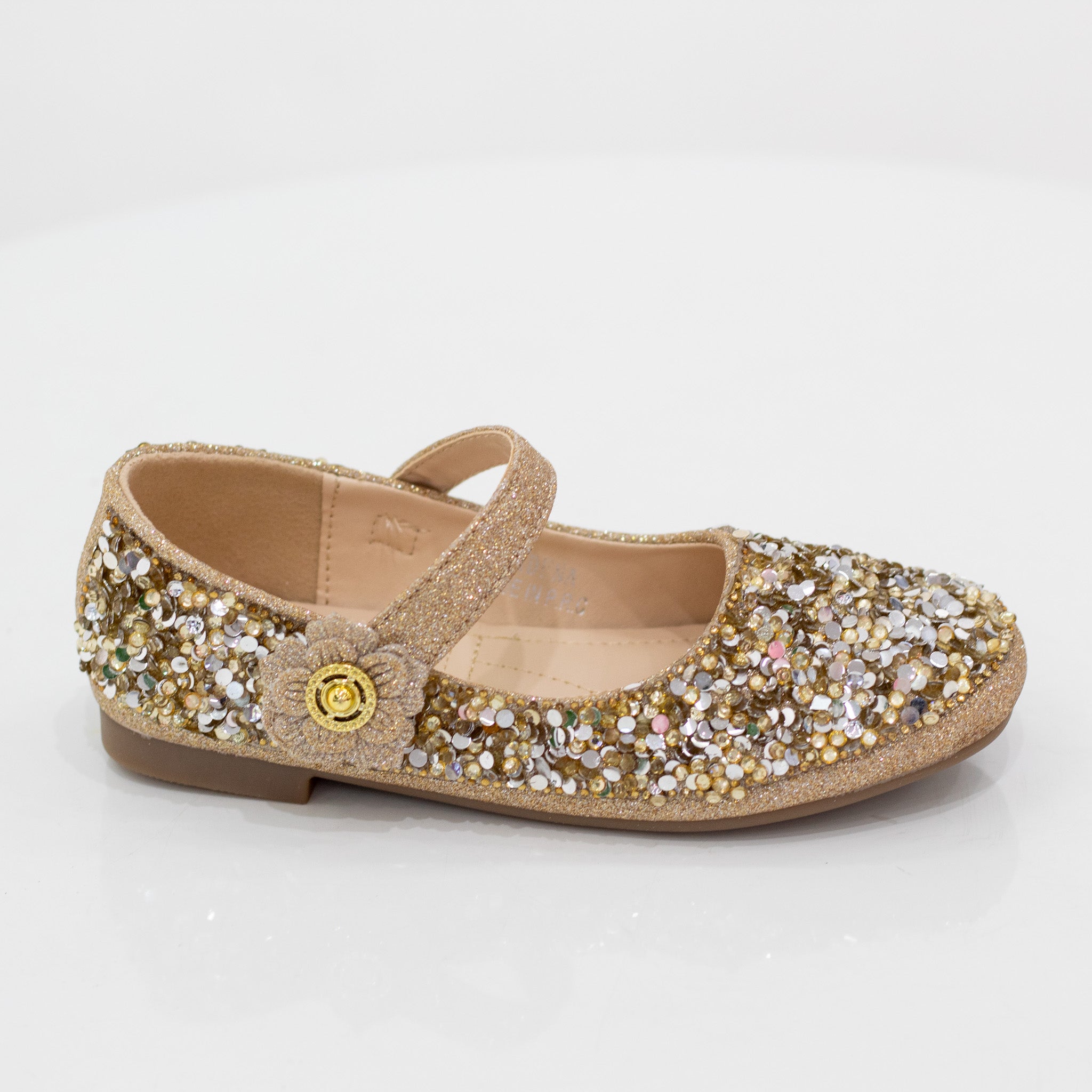 Kadena glitter girls dress pump gold