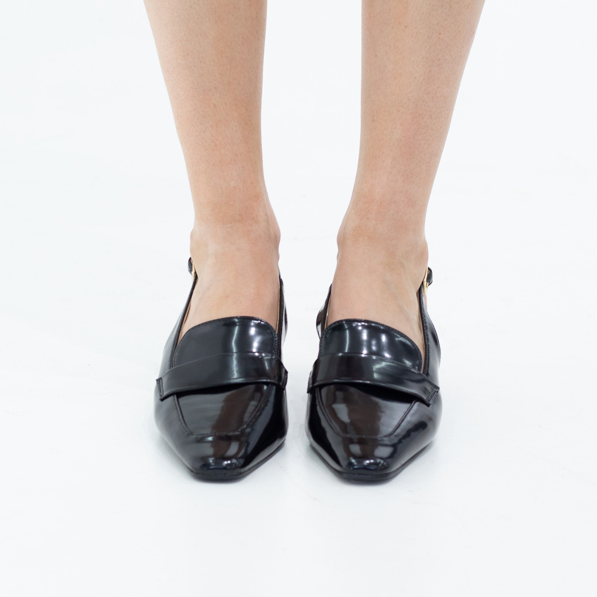 Matilda moc PAT sling back on a 6cm heel black