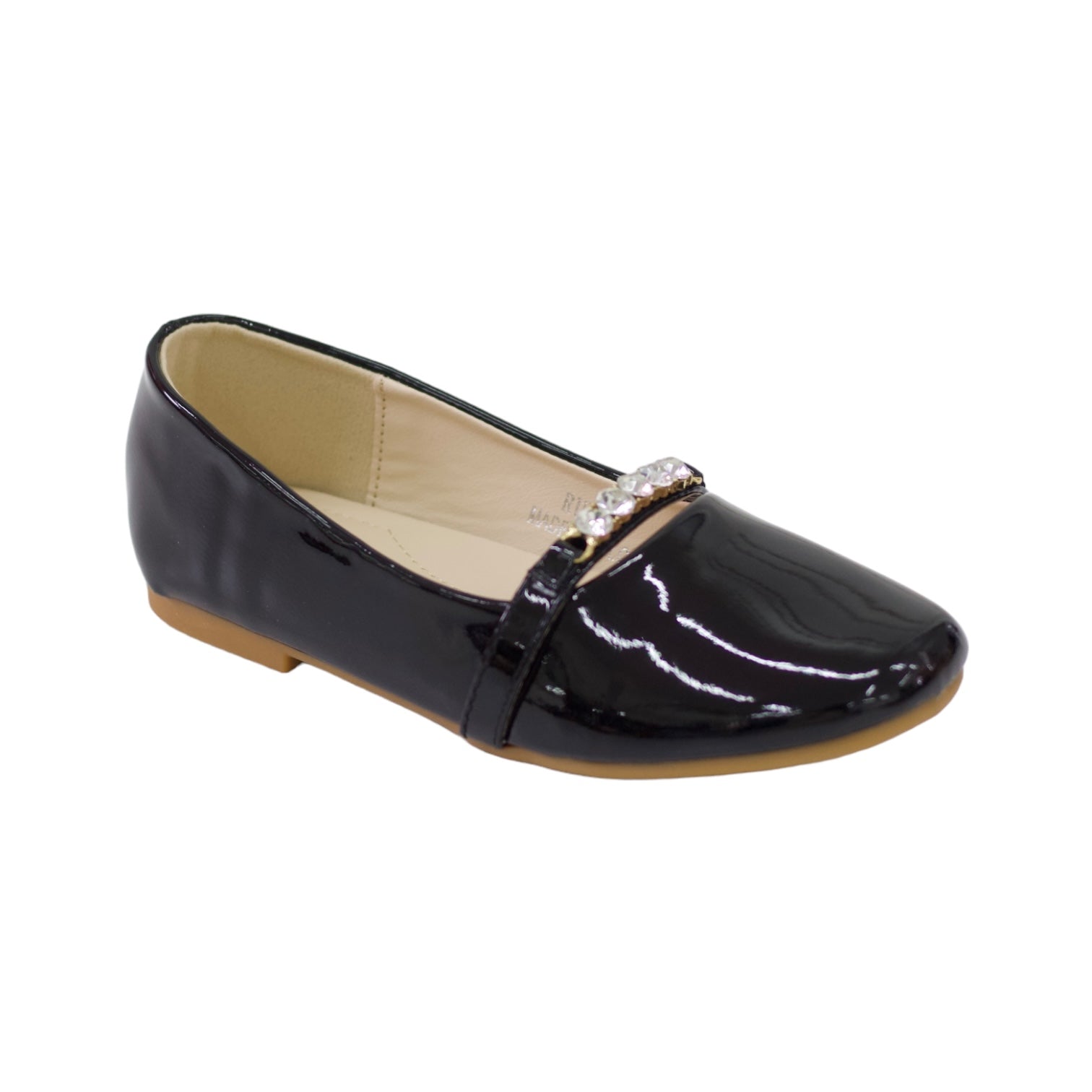 Ruhi girls ballarina with diamond strap black