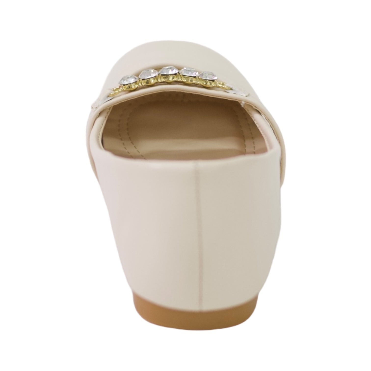 Ruhi girls ballarina with diamond strap beige