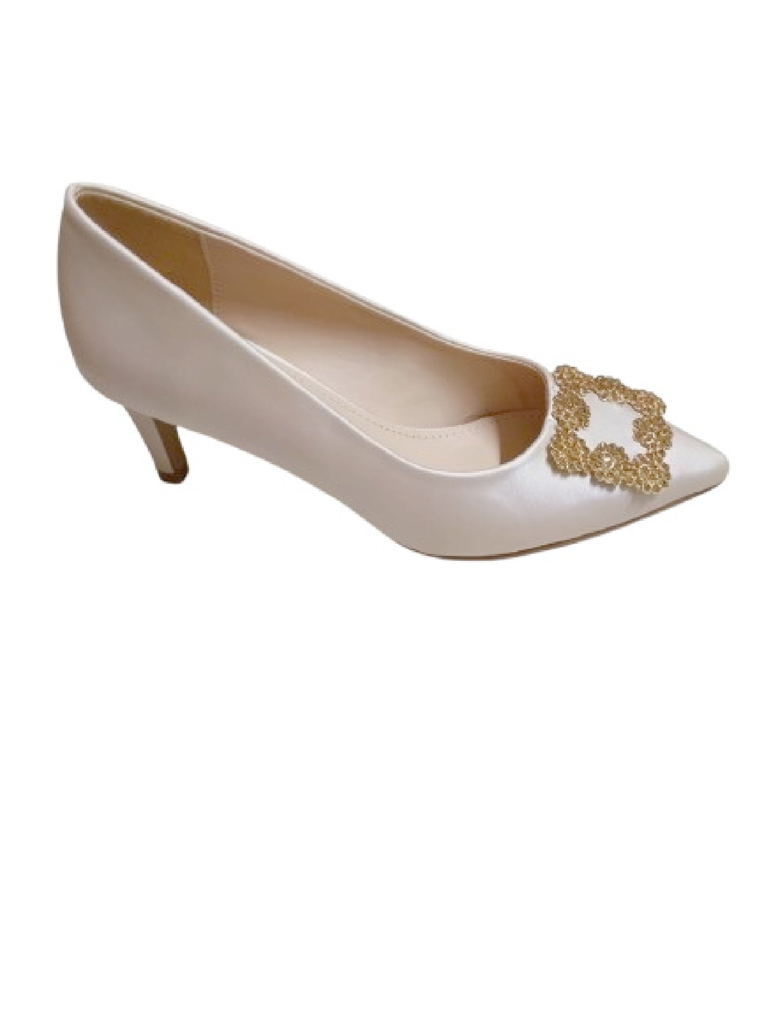 Sofia 6.5cm heel court with gold trim nude