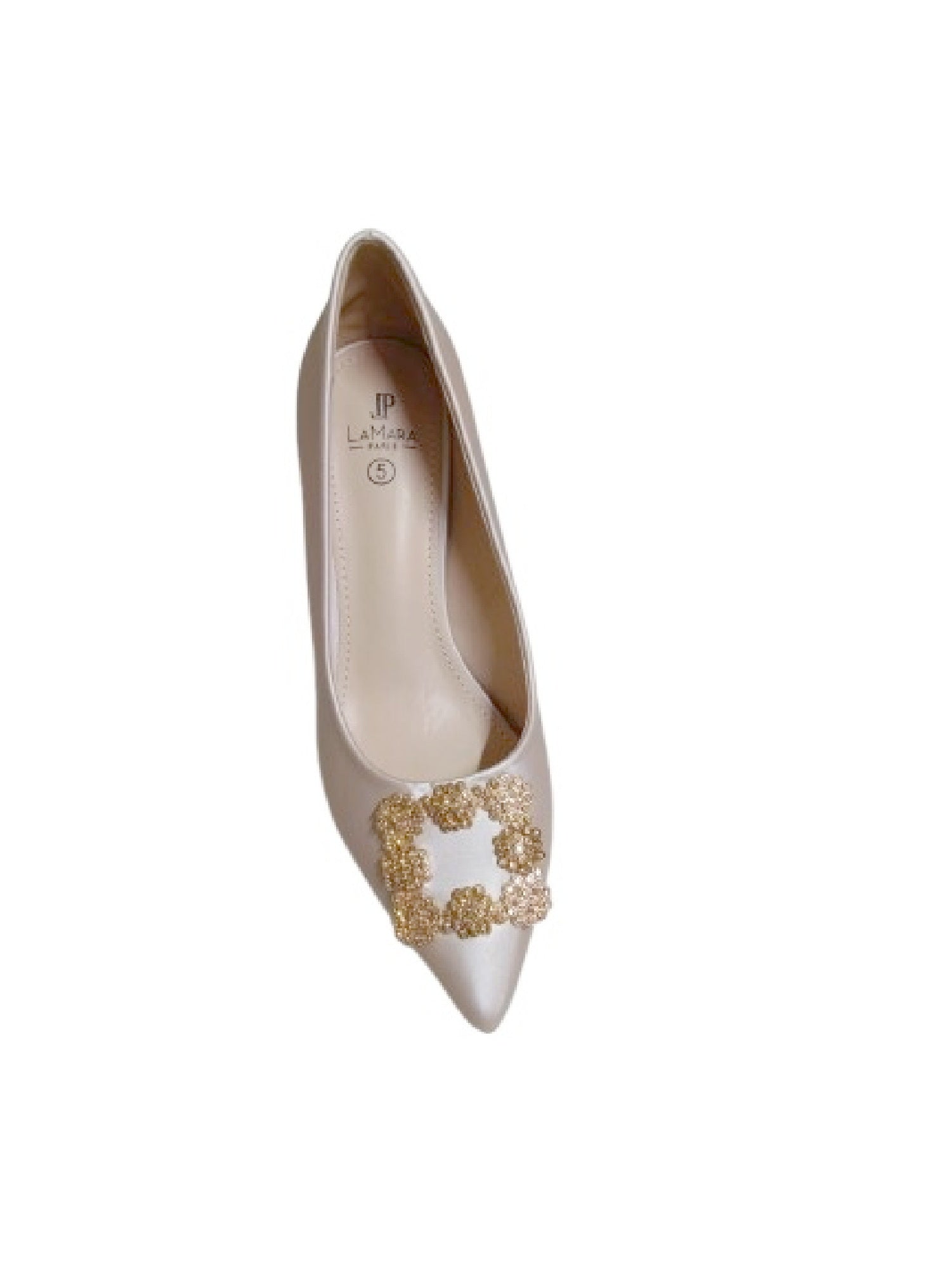 Sofia 6.5cm heel court with gold trim nude